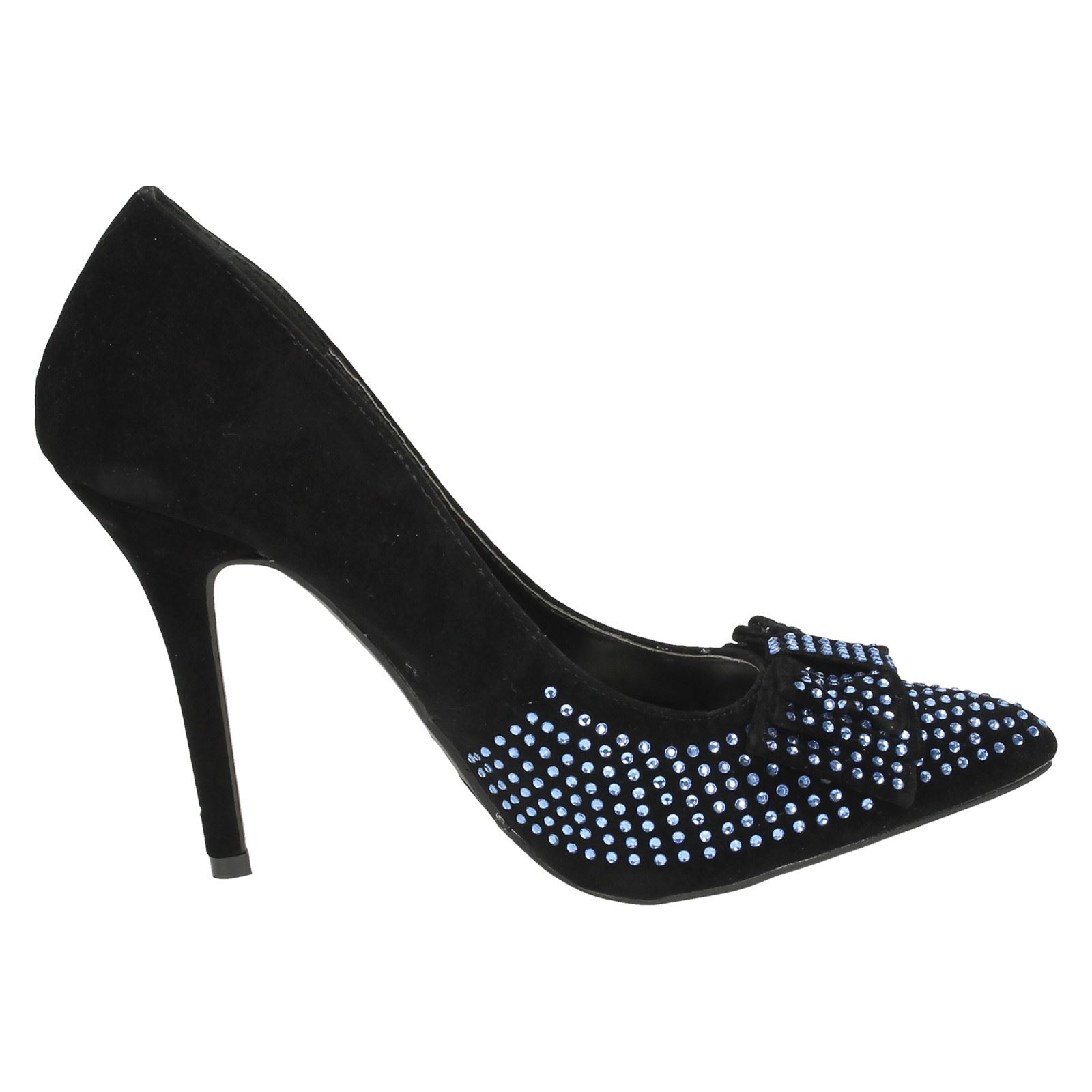 Anne Michelle Ladies Diamante Bow Detail Party Shoes - Picture 7 of 28