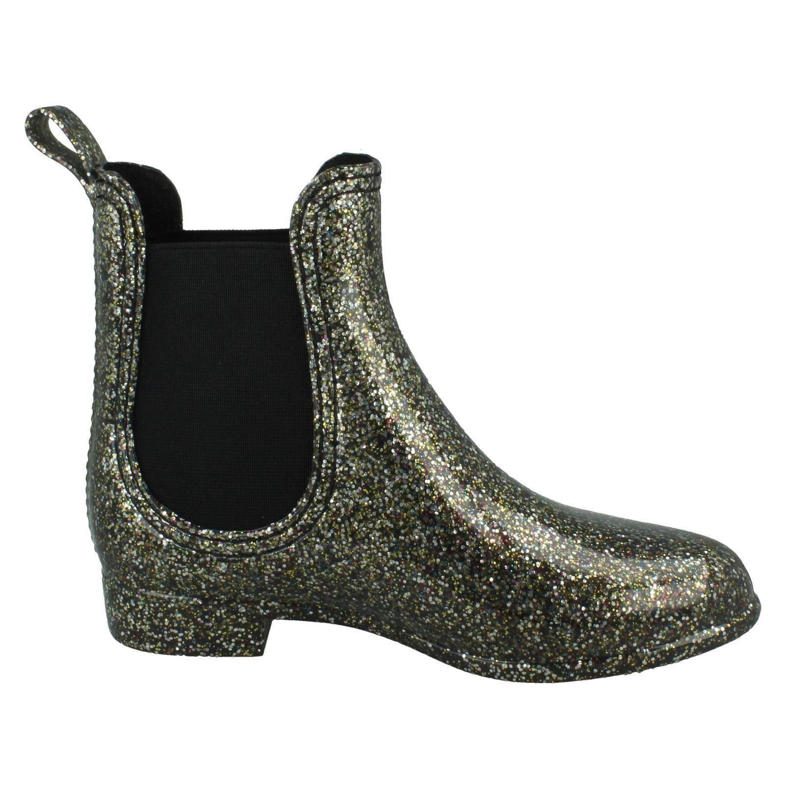 Wellingtons de tobillo con brillo para dama - Imagen 7 de 10