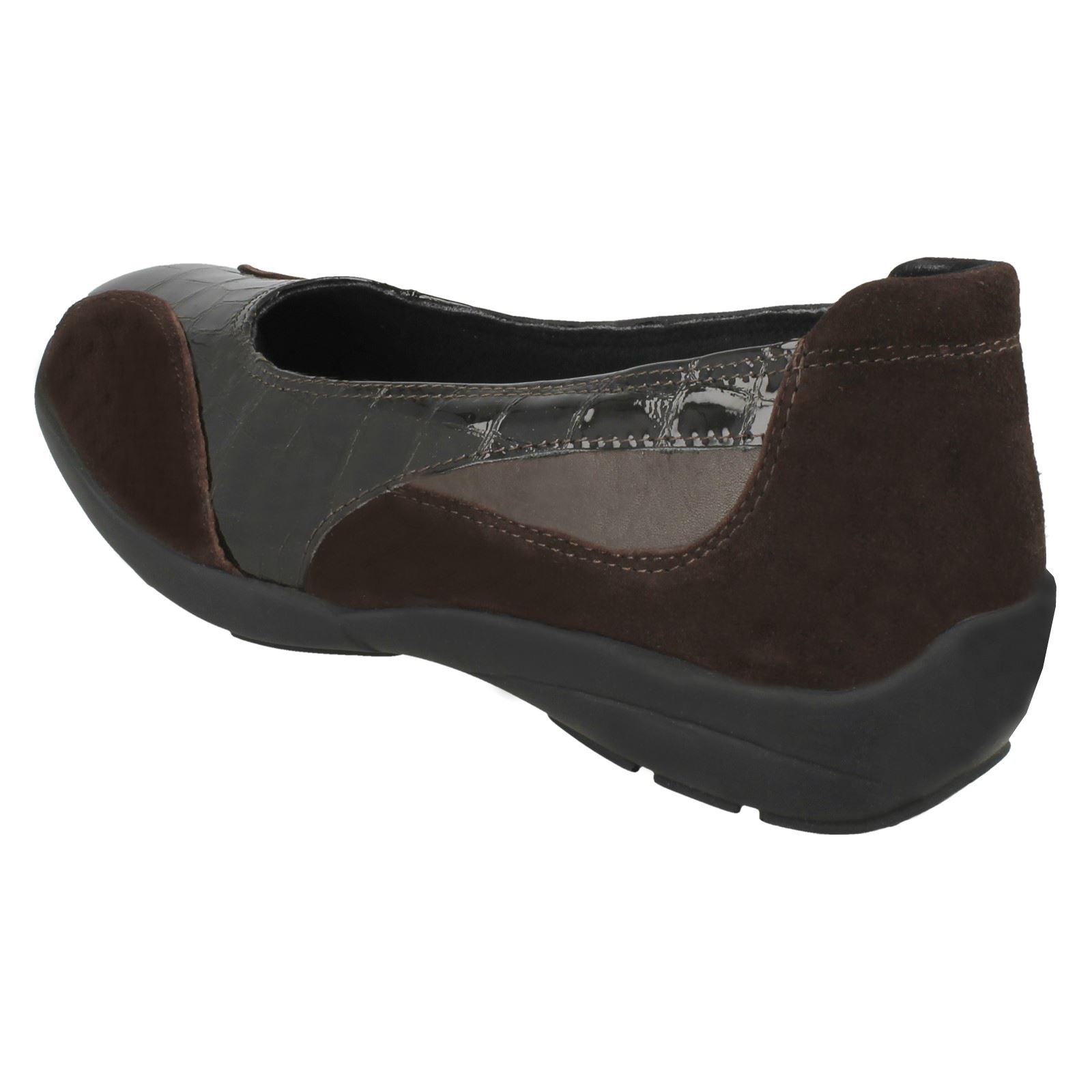 Ladies Easy B Wide Fitting Slip On Flat Shoes 'Ripon' eBay