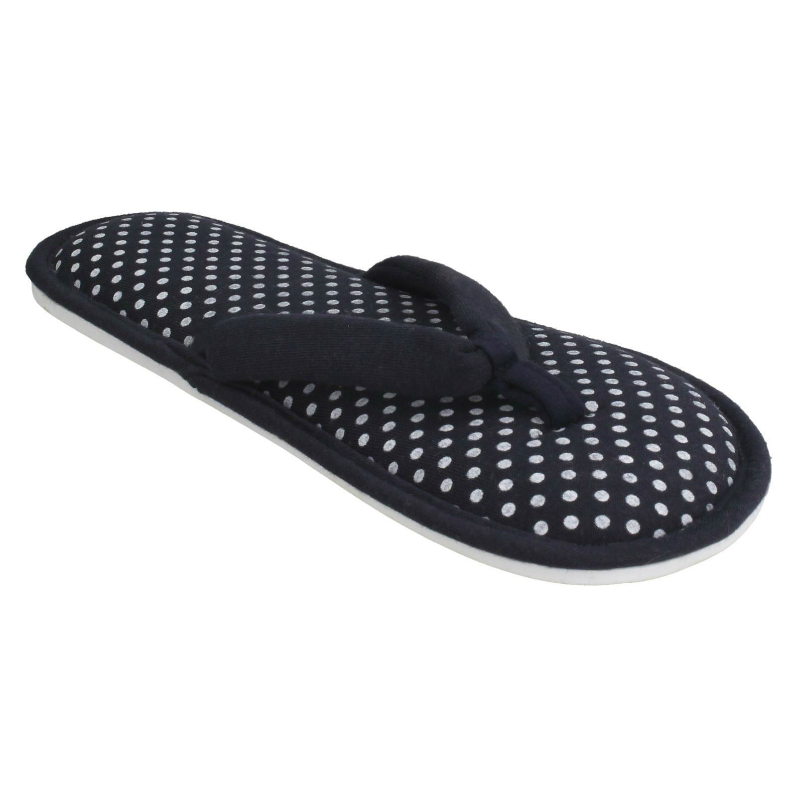 Ladies Spot On Toepost Slippers