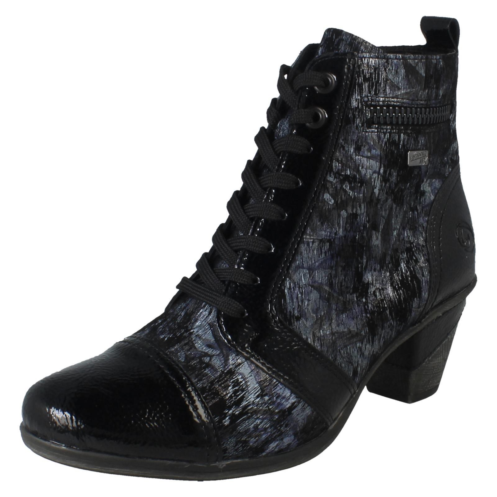 Ladies Remonte Metallic Print Heeled Boots D8797 - Picture 2 of 19