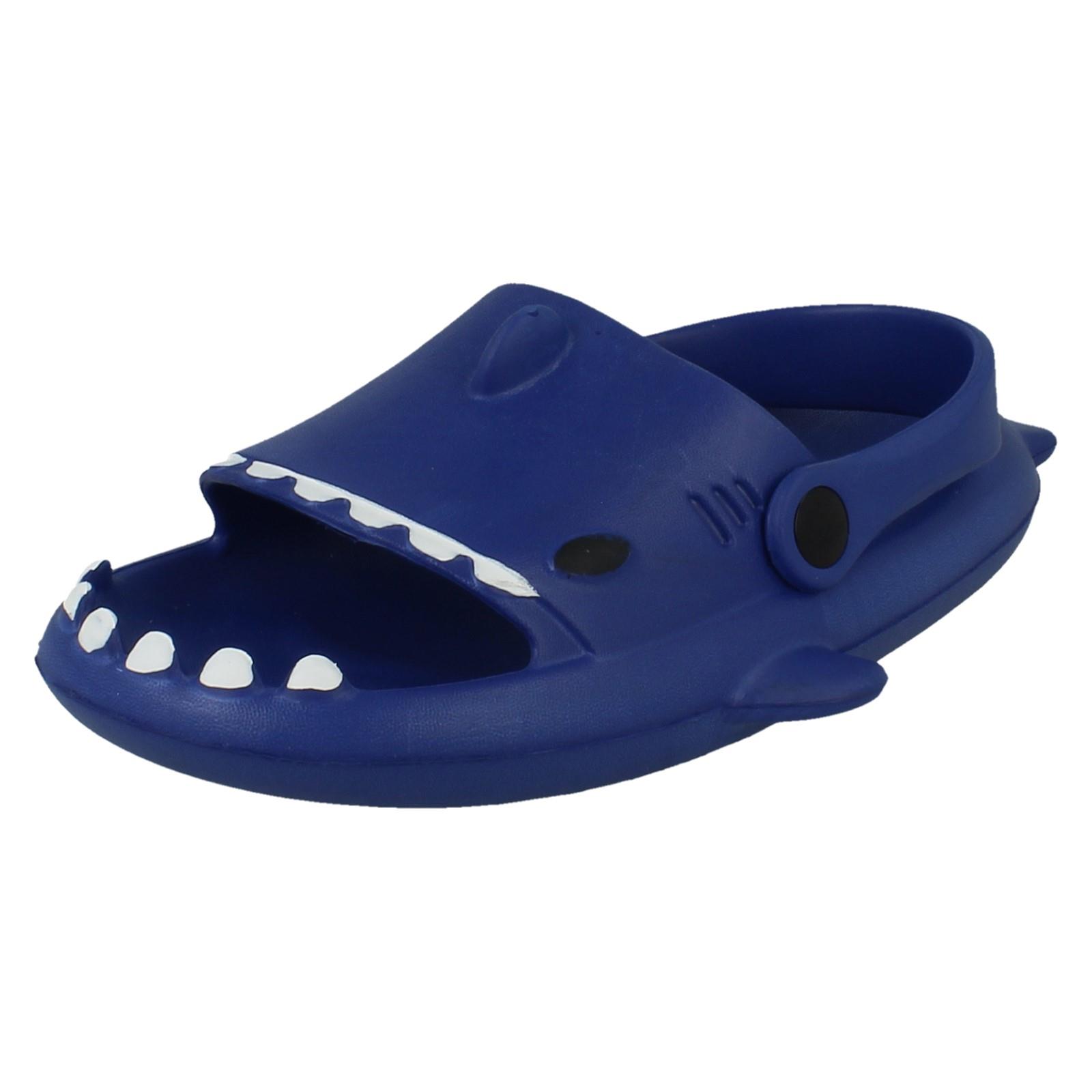 'Childrens Spot On' Cute Shark Detailed Summer Clogs - N0R076 - Picture 2 of 28