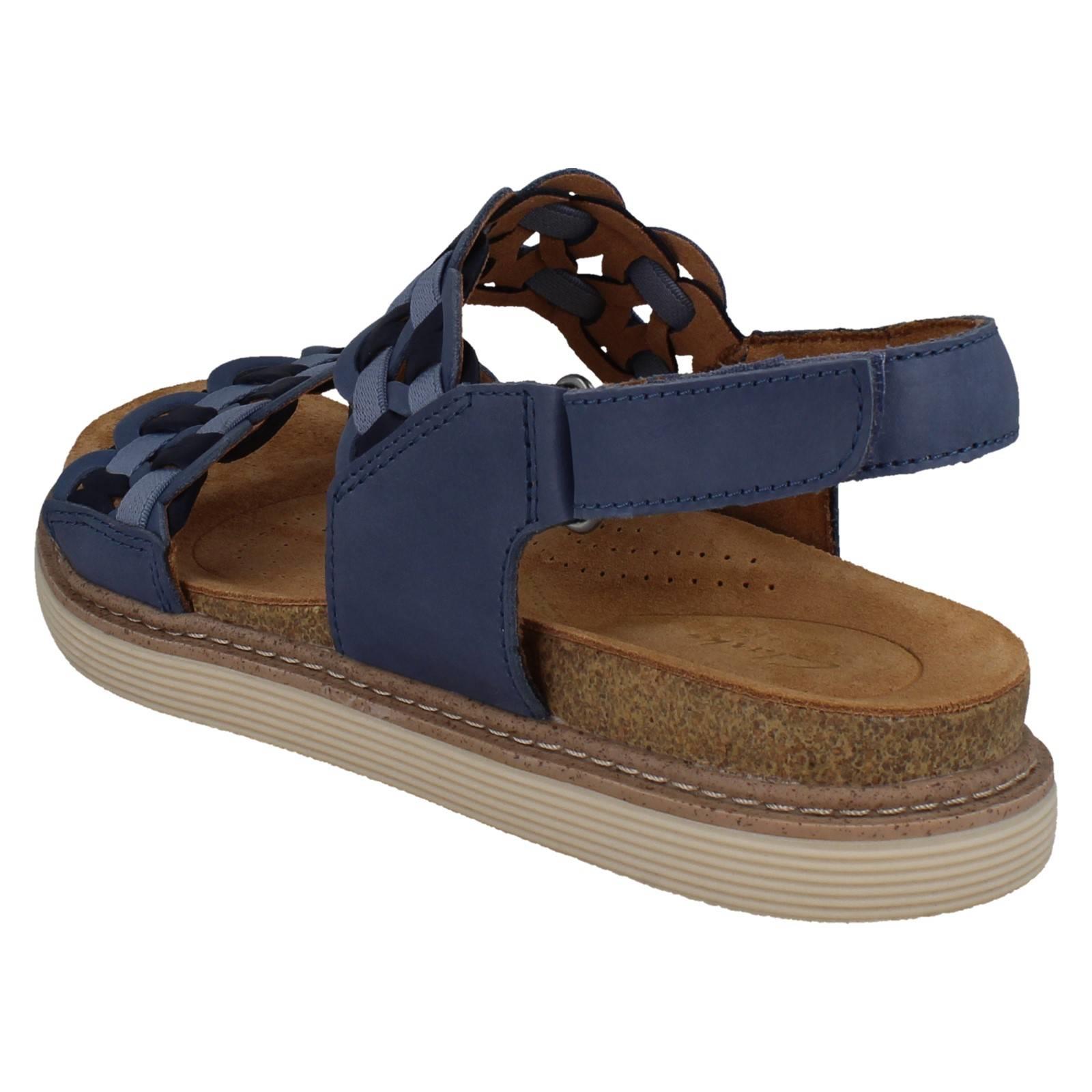 Ladies Clarks Soft Nubuck Leather Woven Arch Support Sandals *Arwell Glide* - Picture 13 of 19