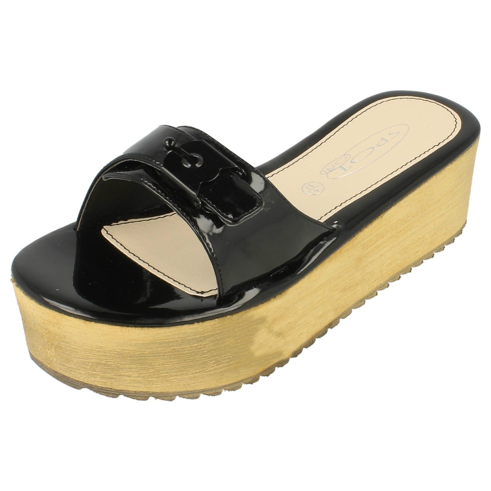 Ladies Spot On Mid Flatform 'Mule' | eBay