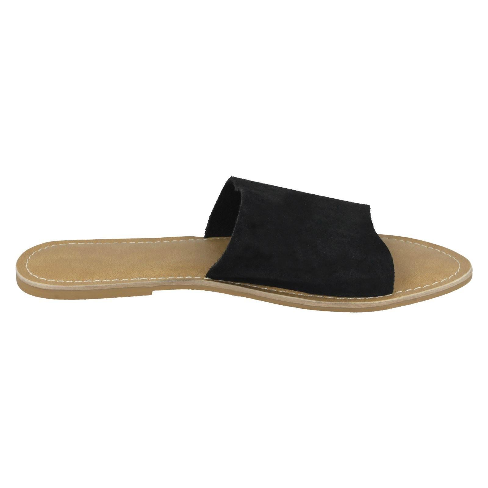 Ladies Leather Collection Suede Mule Sandals - Picture 7 of 55