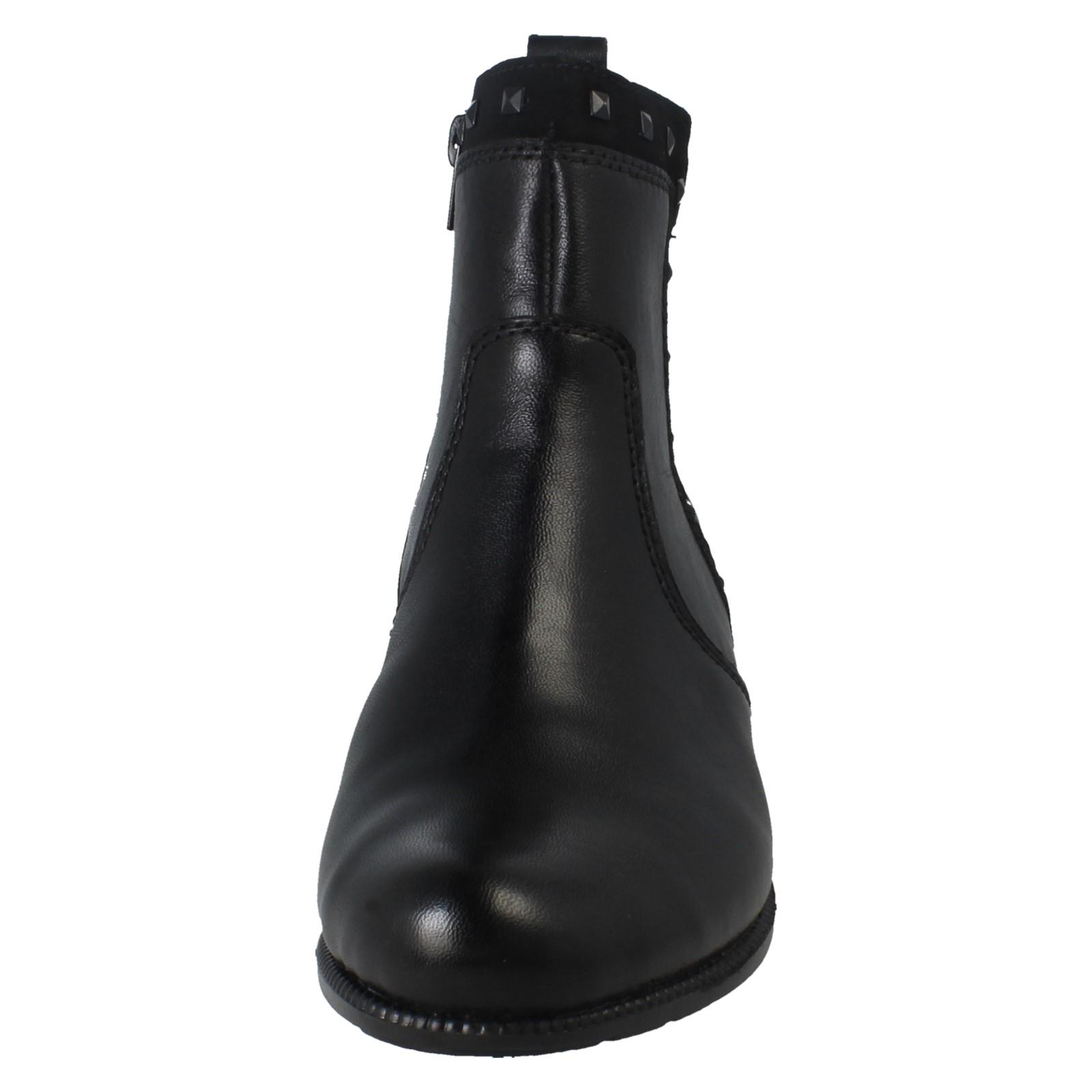 Rieker Ladies Zip Fastening Stud Detailed Ankle Boots 78657 - Picture 9 of 10