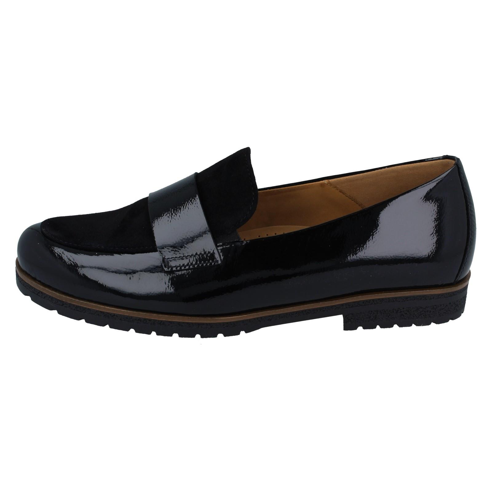 Femmes Gabor à Enfiler Mocassins Cuir Avec Petit Environ 1.5 CM Bloc Talon : - Foto 3 di 10