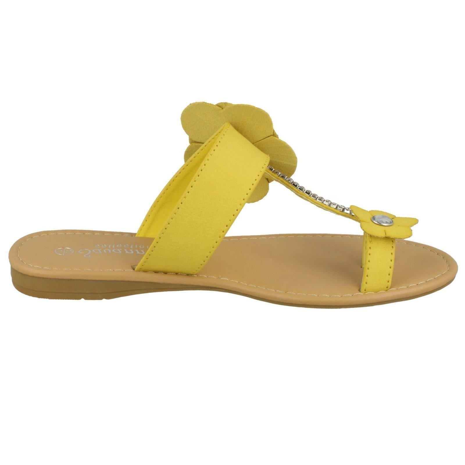 Damen Savannah Synthetik Slipper Zehenschlaufe Sandalen - Bild 52 von 55