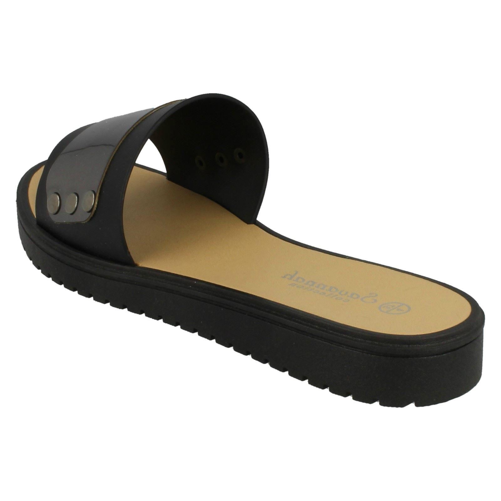 Savannah Damen flache Pantoletten mit Metalldetails - Bild 4 von 28