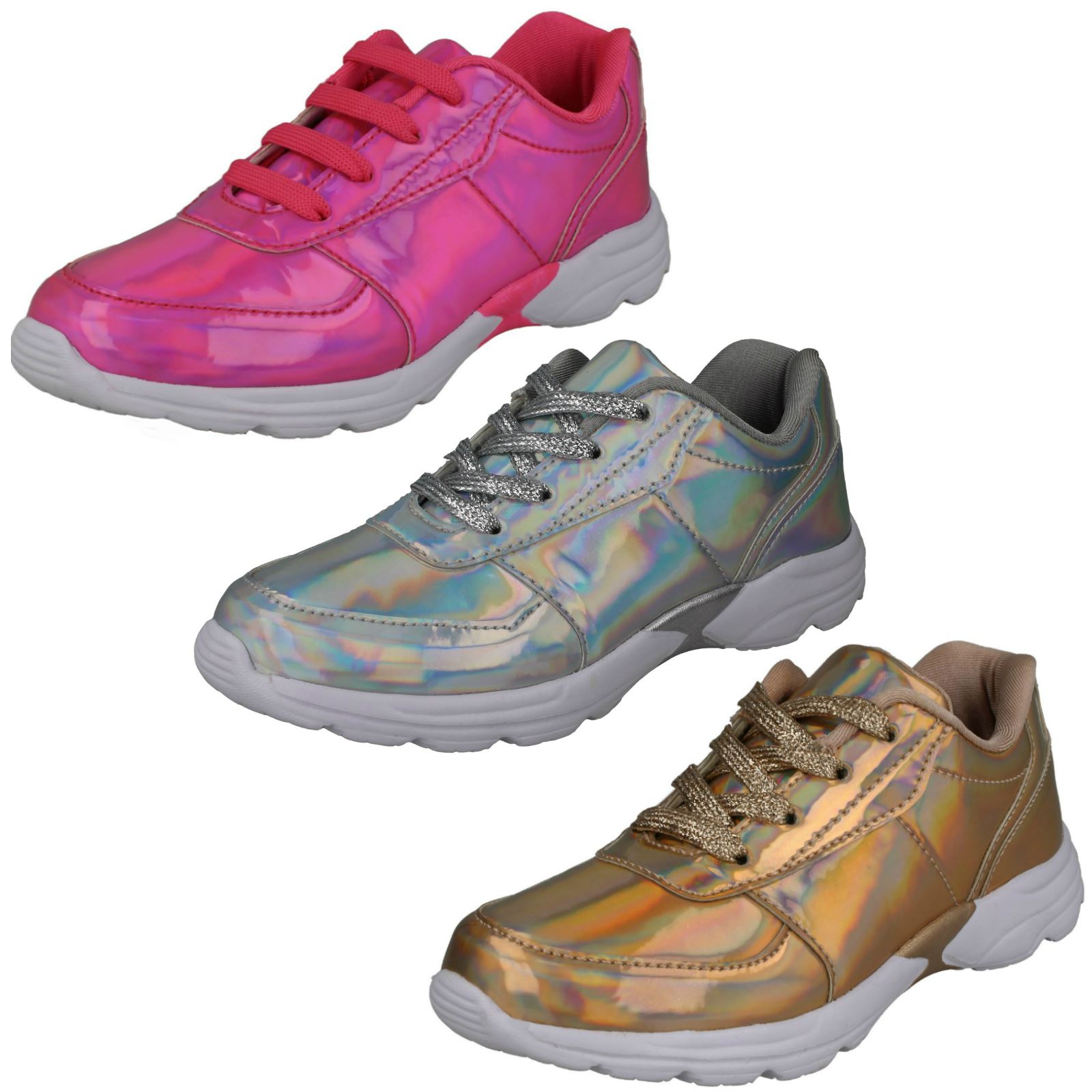 Girls Spot On Hologram Trainers