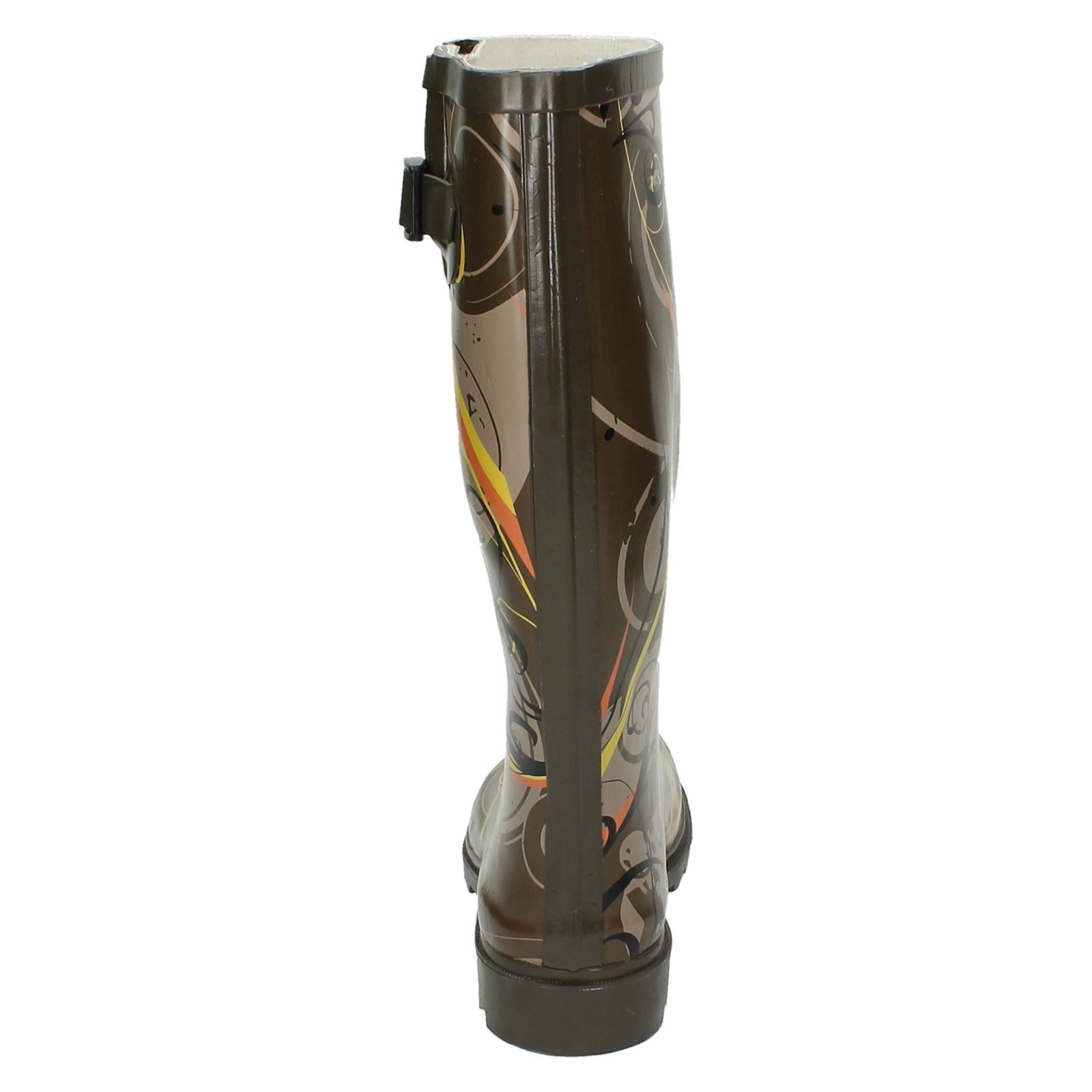 Ladies Spot On Swirls Design 'Wellington Boots' - Picture 5 of 10