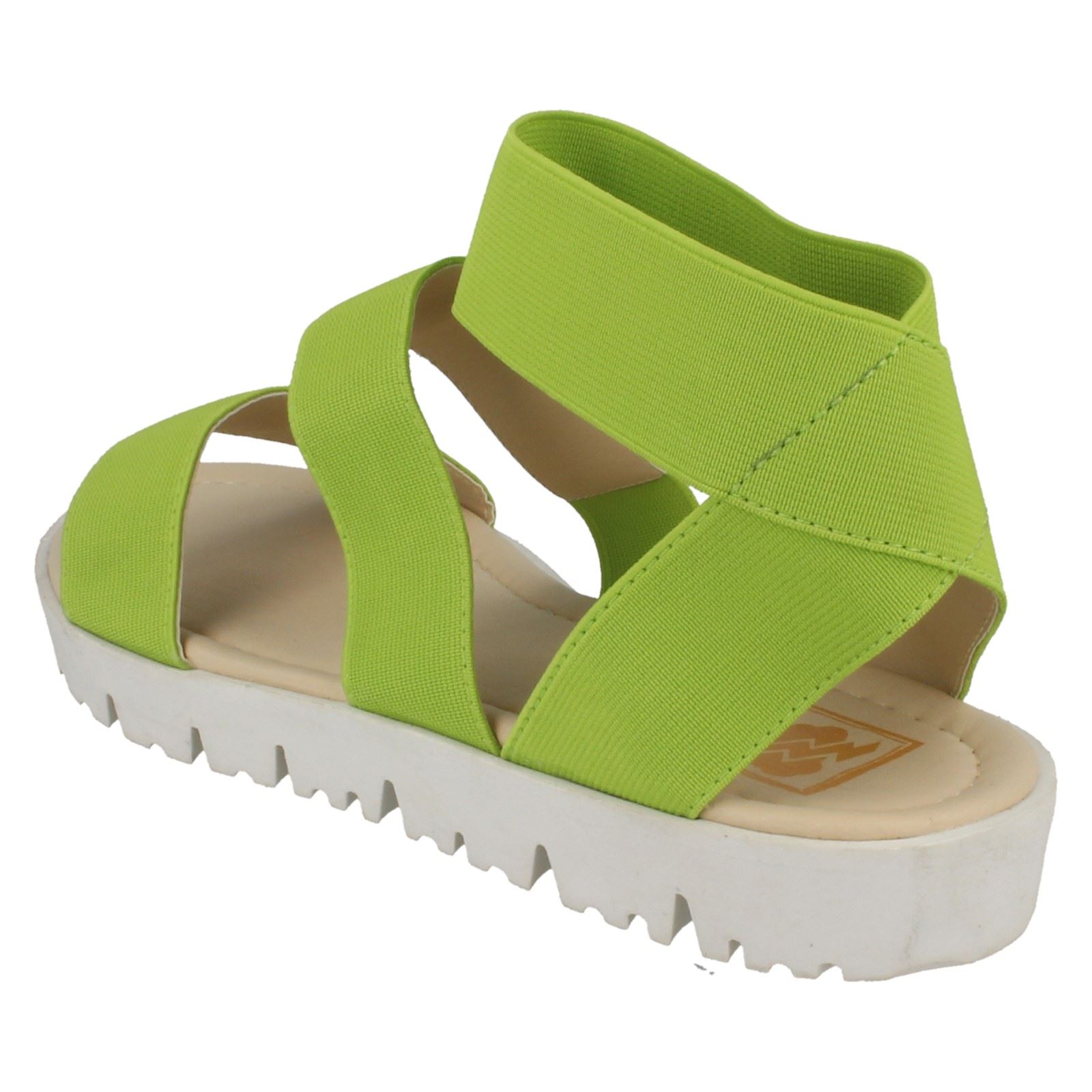Ladies Elasticated Flat Sandals *Down To Earth* | eBay