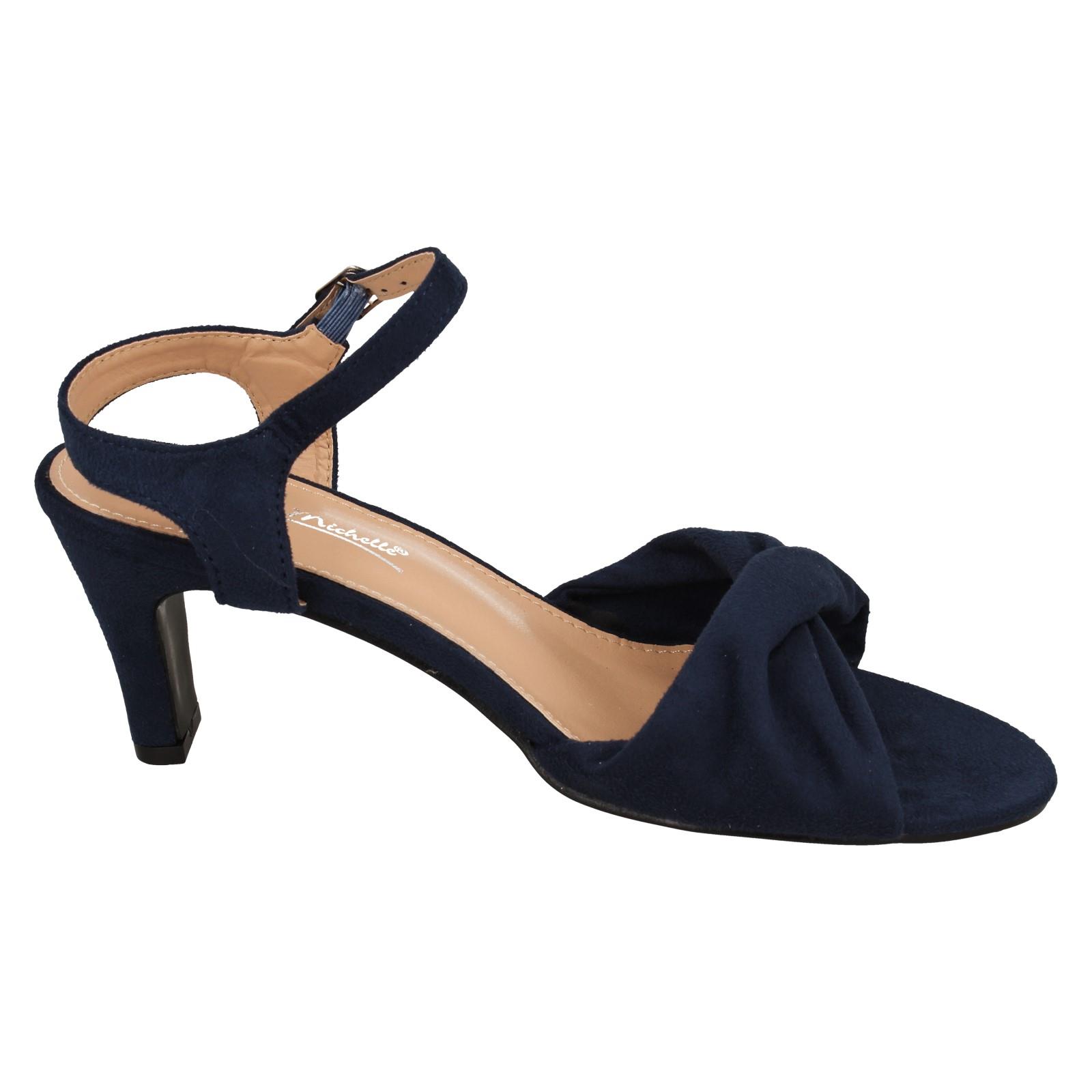 Ladies F1R2111 Anne Michelle Mid Heel Casual Wide Fit Sandals - Picture 43 of 46