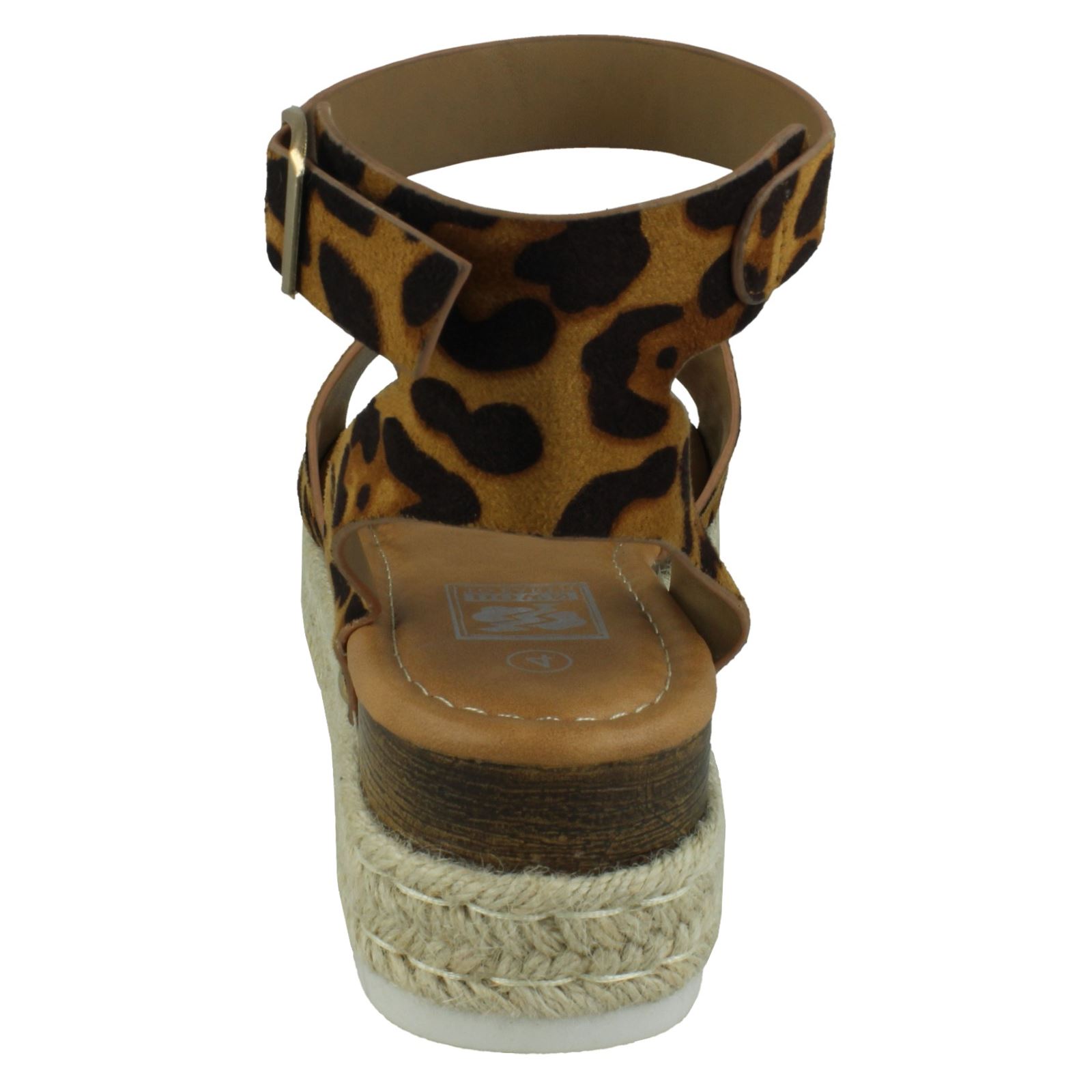 Down To Earth Ladies Flatform Ankle Strap Sandals - Picture 14 of 19