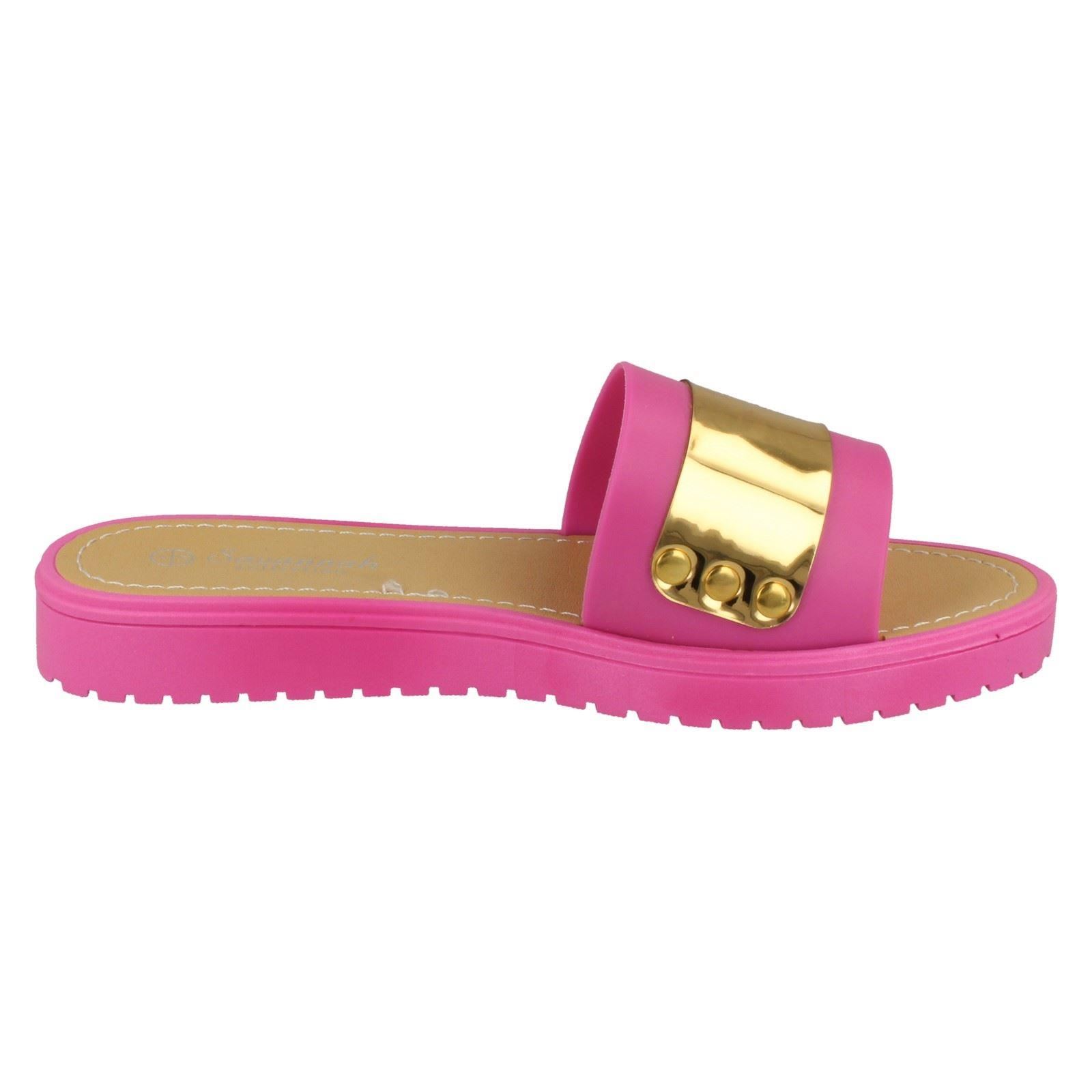 Savannah Damen flache Pantoletten mit Metalldetails - Bild 16 von 28