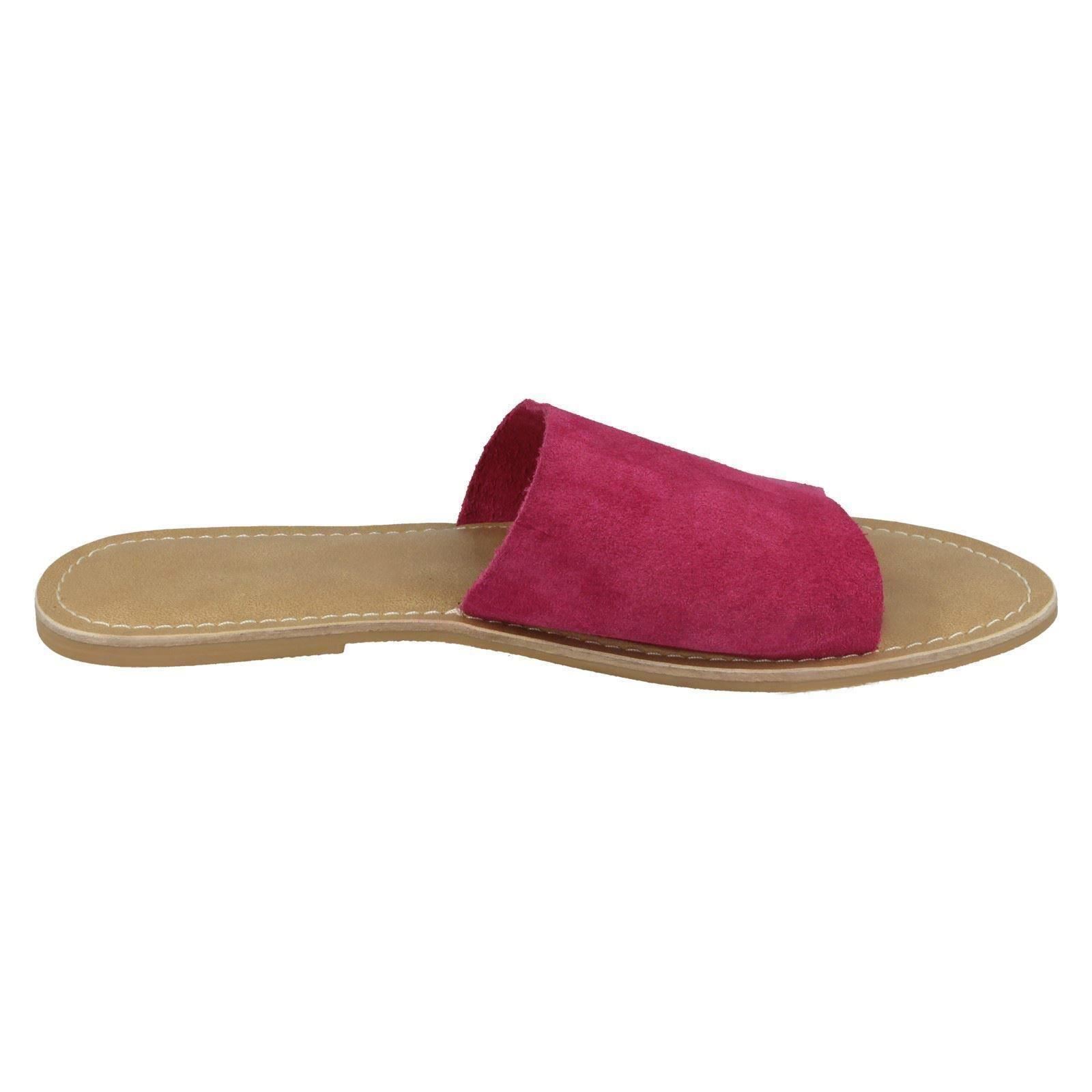 Ladies Leather Collection Suede Mule Sandals - Picture 34 of 55
