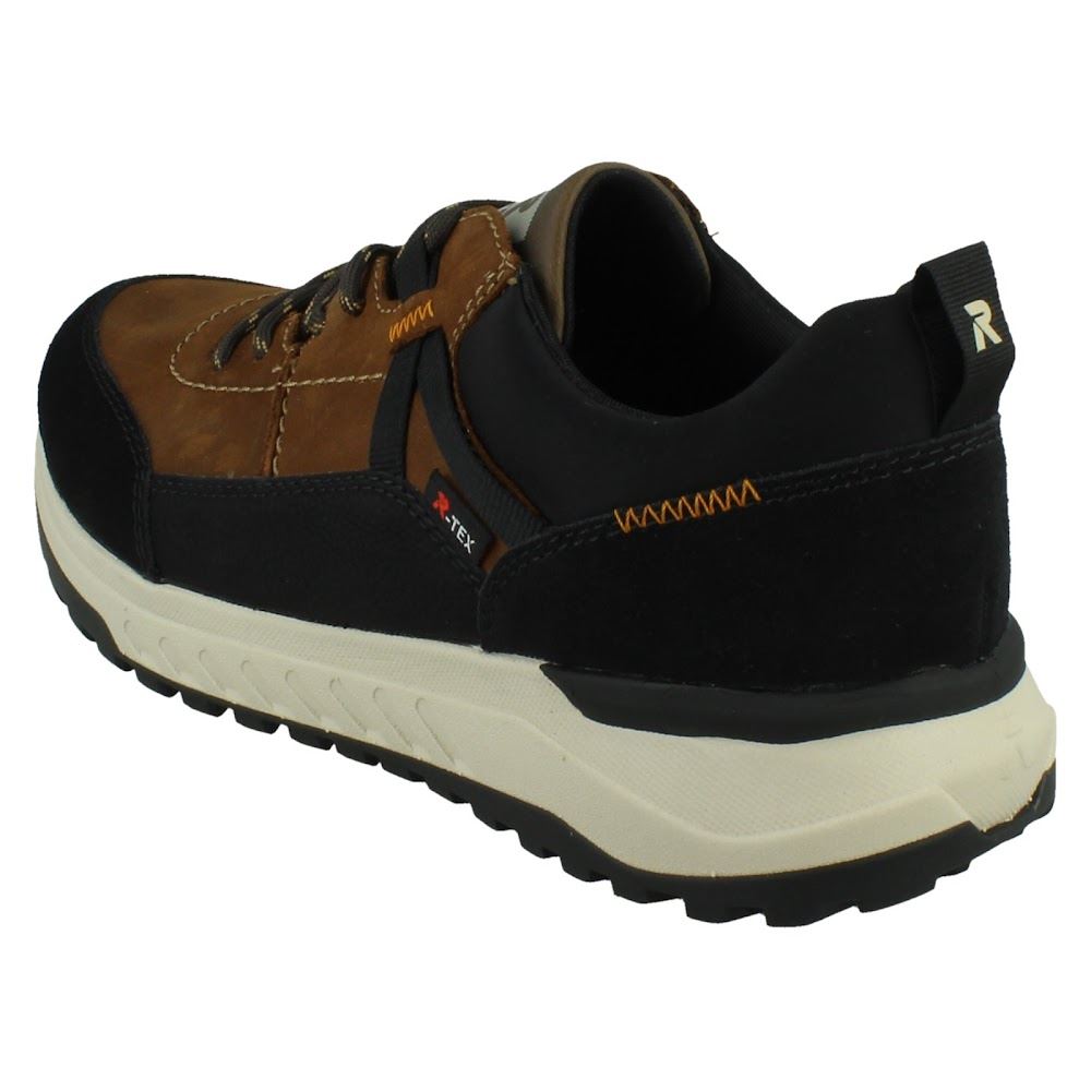 Mens Rieker Leather Lace Up Water-Resistant R-TEX Casual Shoes: U0100 - Picture 4 of 10