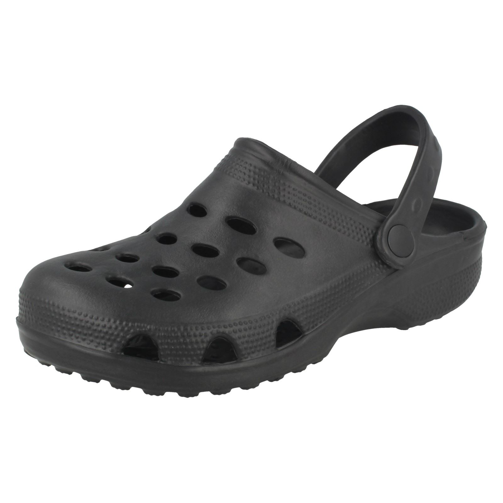 Childrens Unisex Spot On Clogs With Ankle Strap - Picture 2 of 28