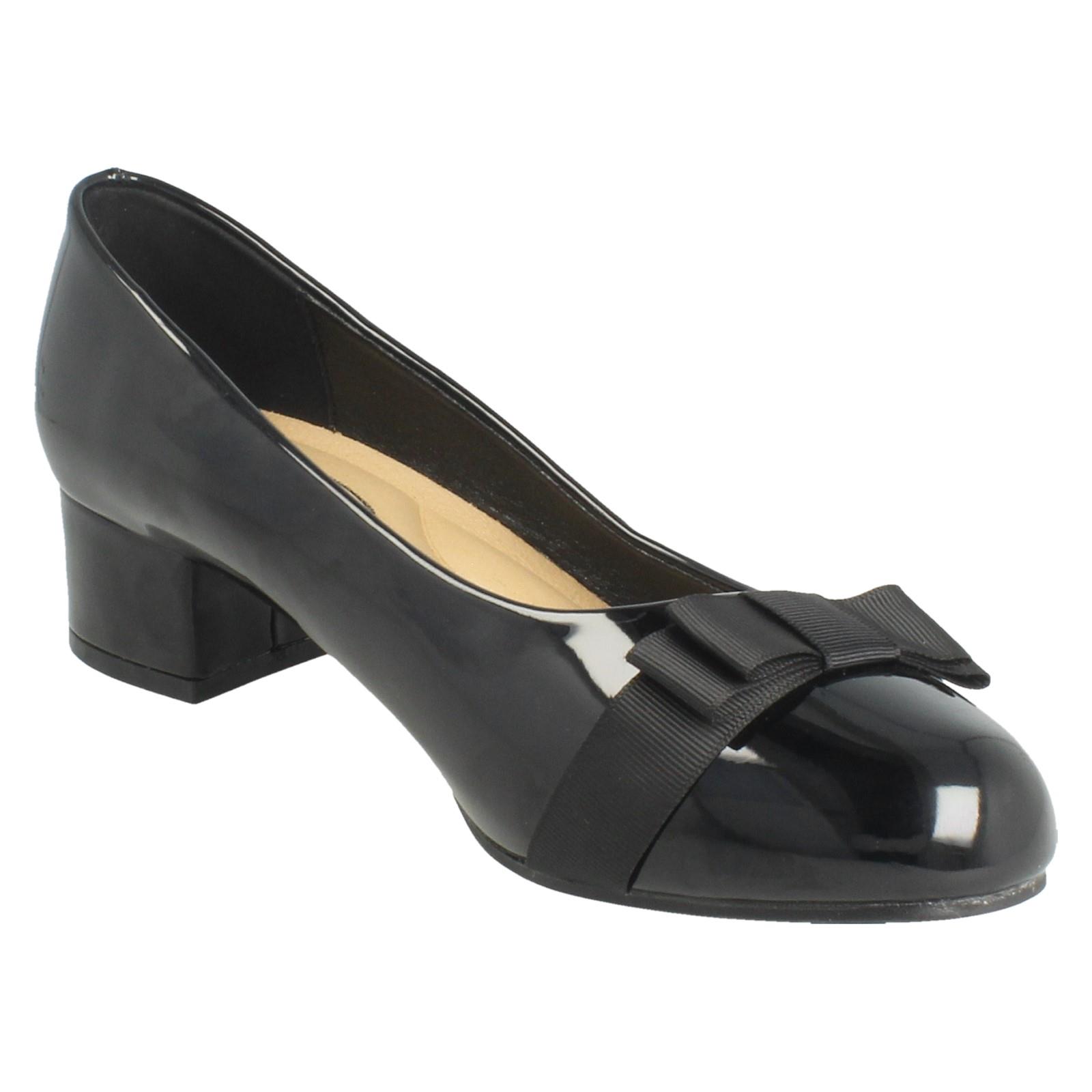 Ladies Spot On Block Heel Formal Wide Fit Court Shoes  F9R0151 - Picture 15 of 19