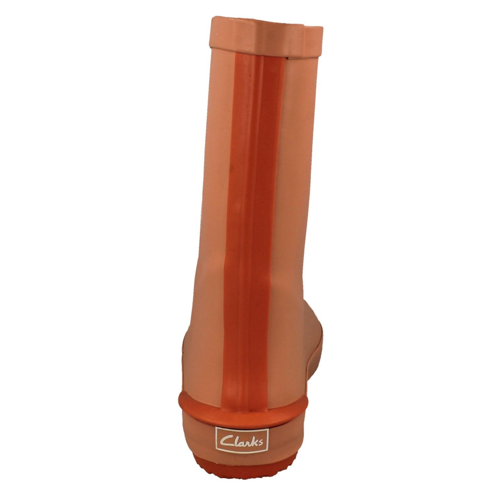 Childrens Clarks Waterproof Grippy Soled Pull On Wellington Boots Tarri Run - Picture 23 of 46