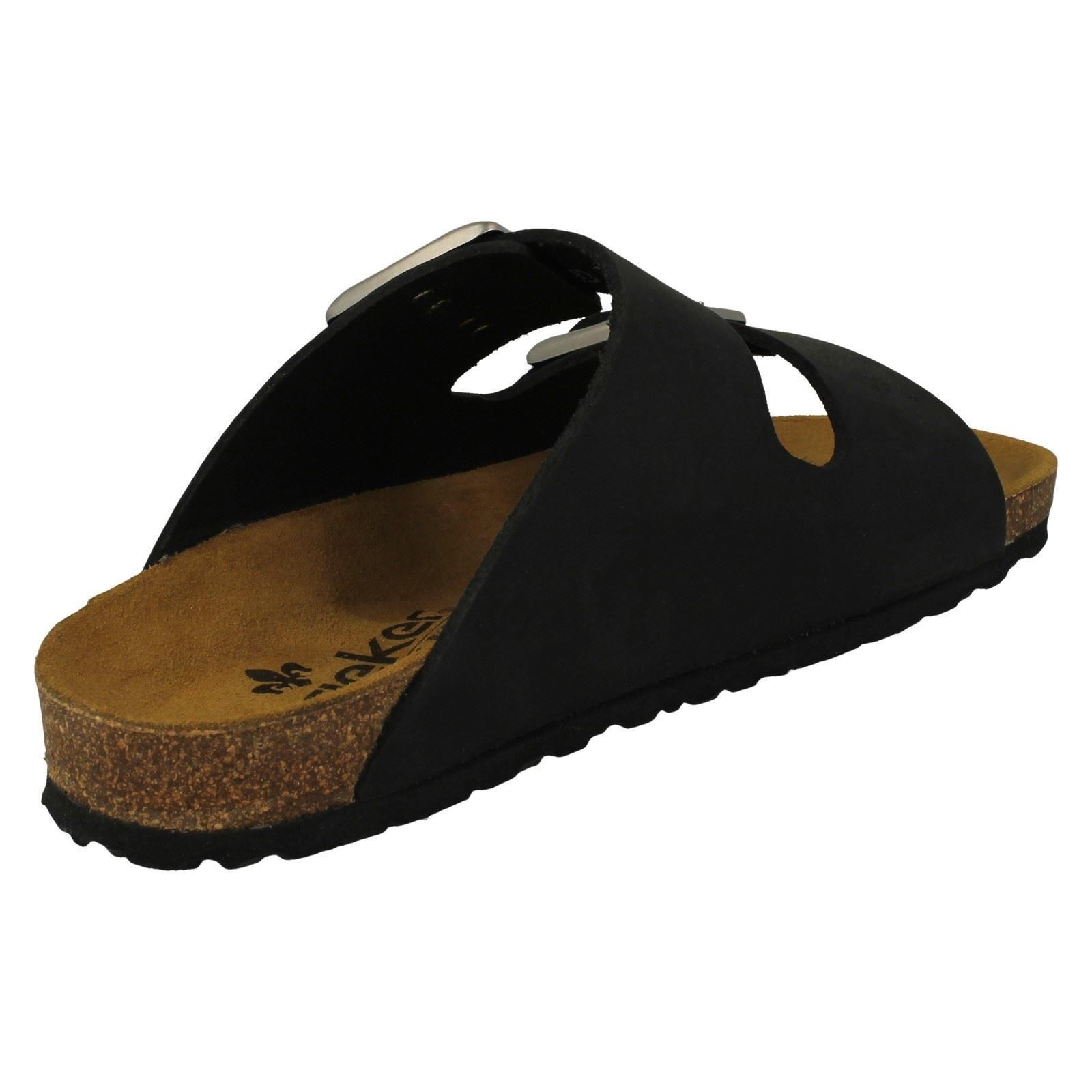 'Ladies Rieker' Adjustable Buckle Strapped Mule Sandals - V8084 - Picture 4 of 10