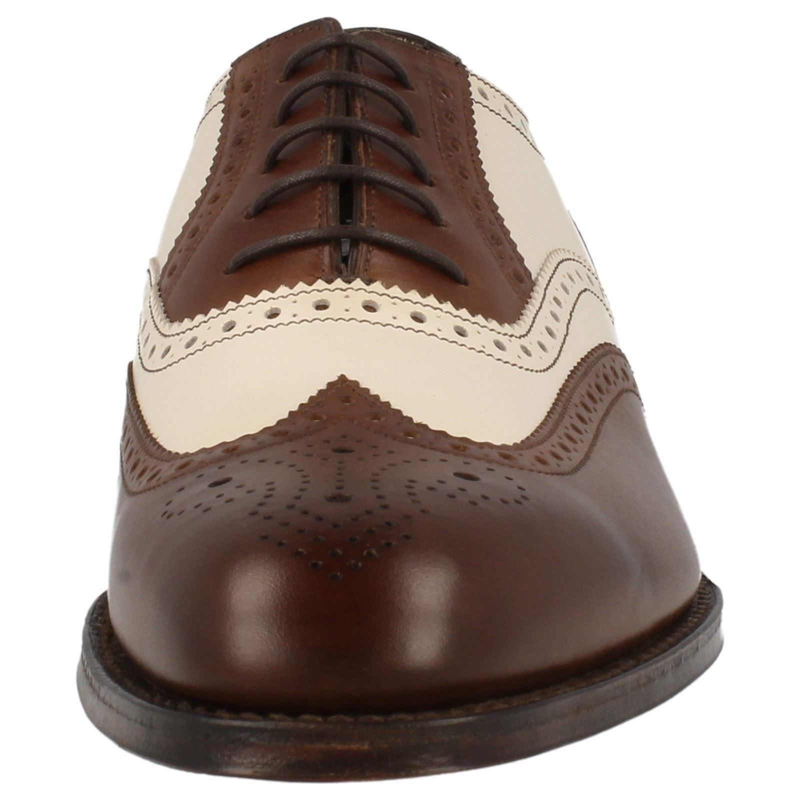 Mens Loake Classic Two Tone Brogue Lace Up Shoes Sloane eBay