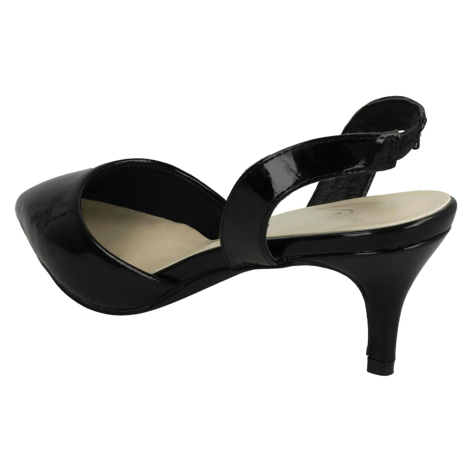 Ladies Spot On Slingback Shoes Heels *F9R0057* - Picture 4 of 73
