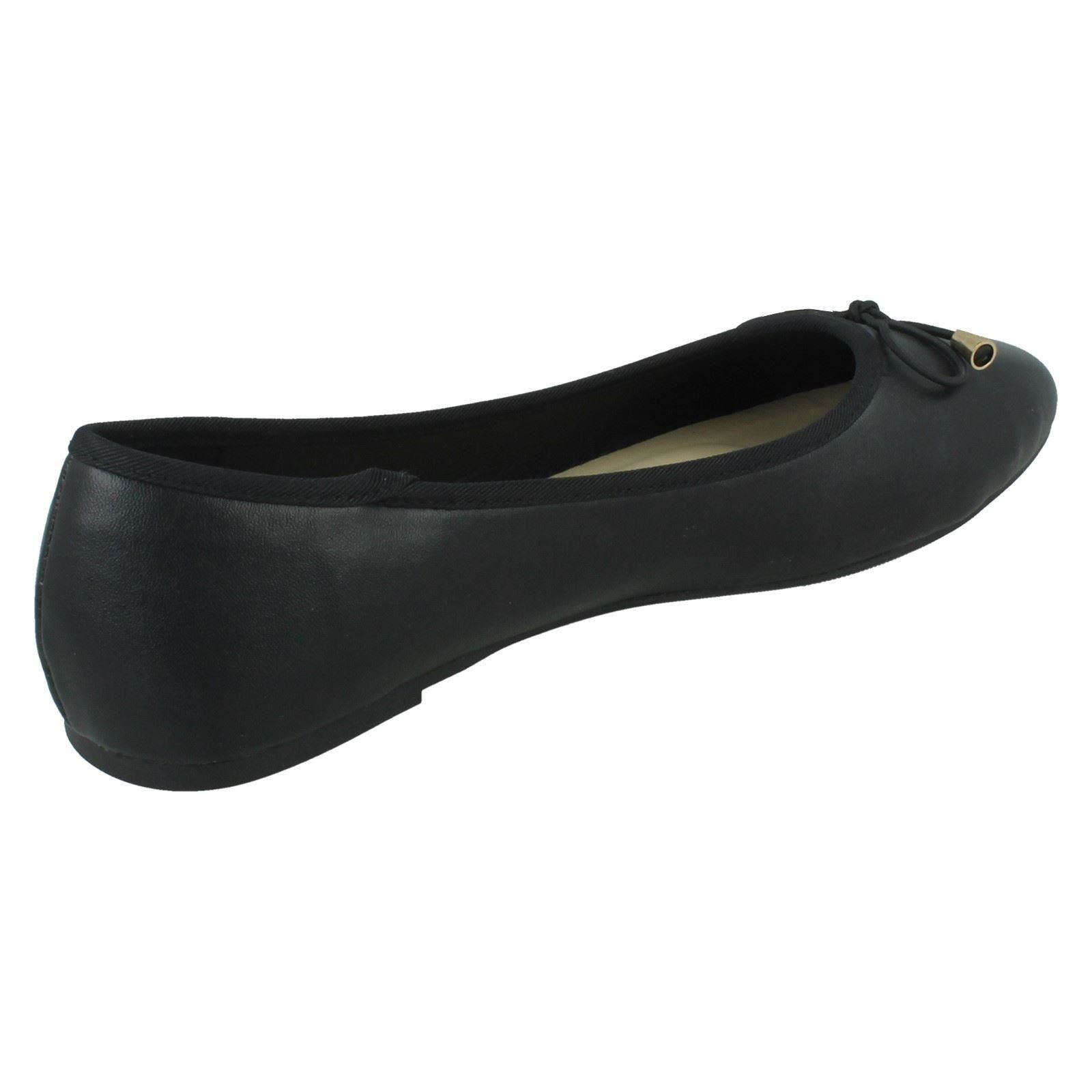 Ladies Spot On Bow Trim Ballerina Shoes - Picture 26 of 37