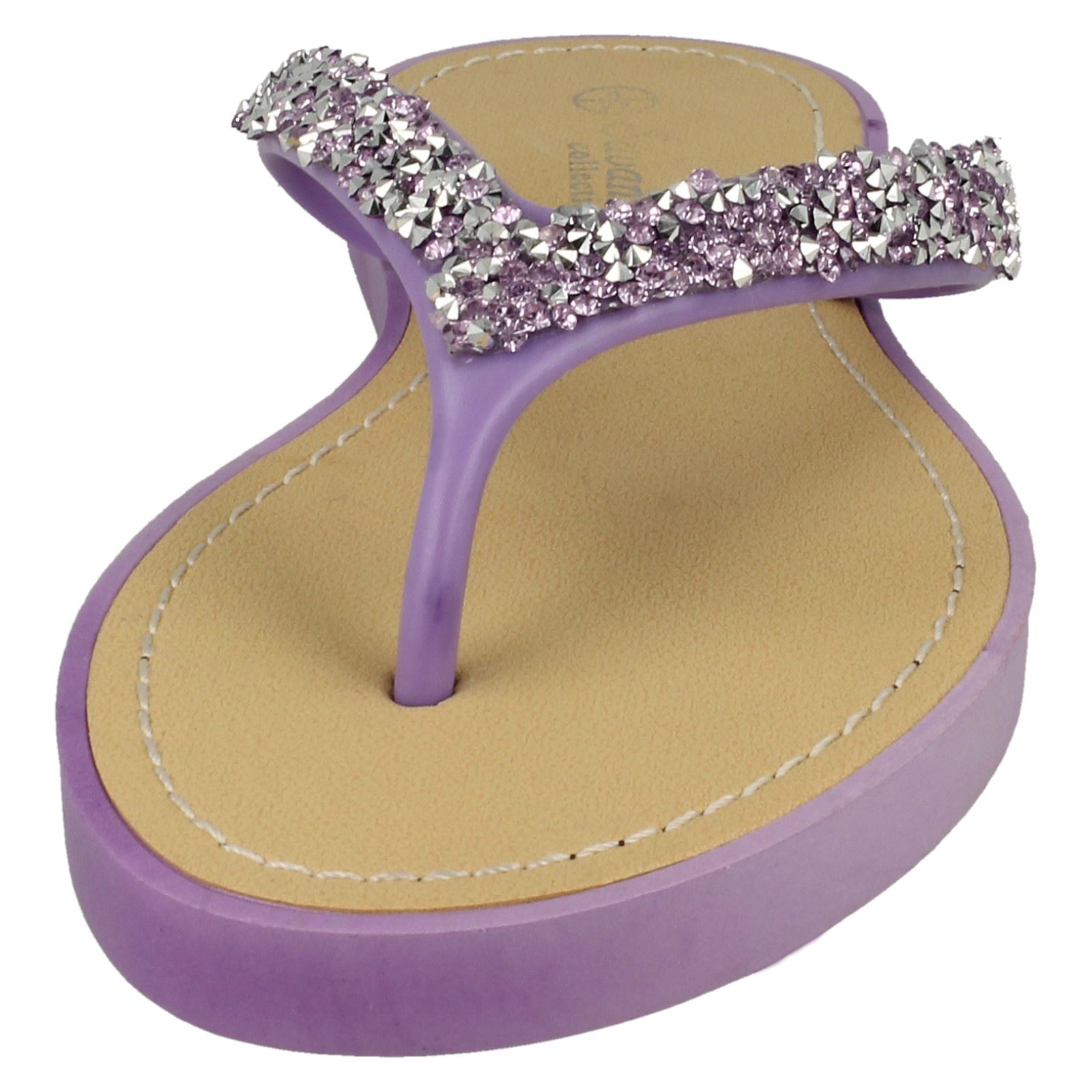 gold diamante flip flops