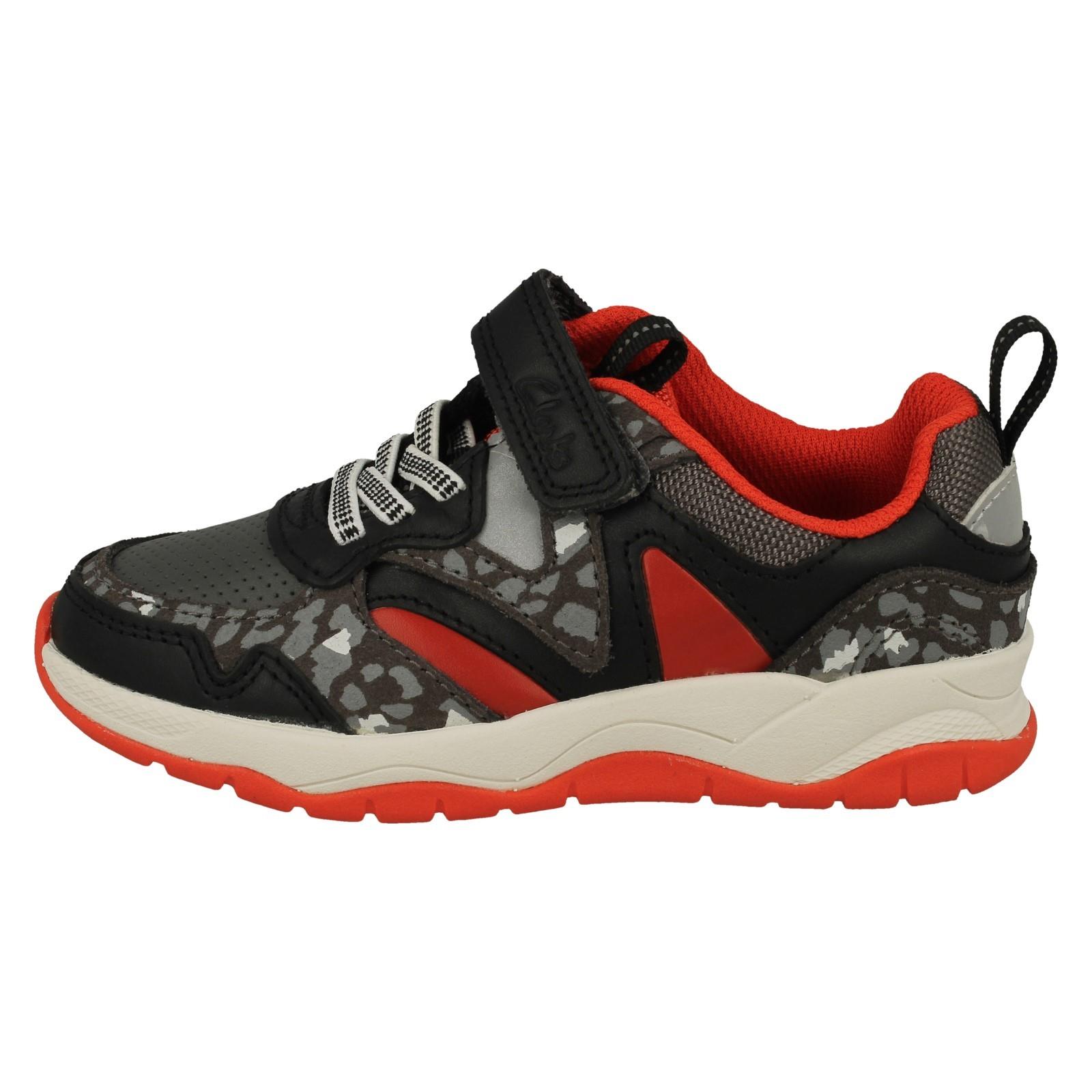 Childrens Clarks Stylish Big Cat Inspired Claw Detailed Trainers Clowder Run K - Picture 23 of 29