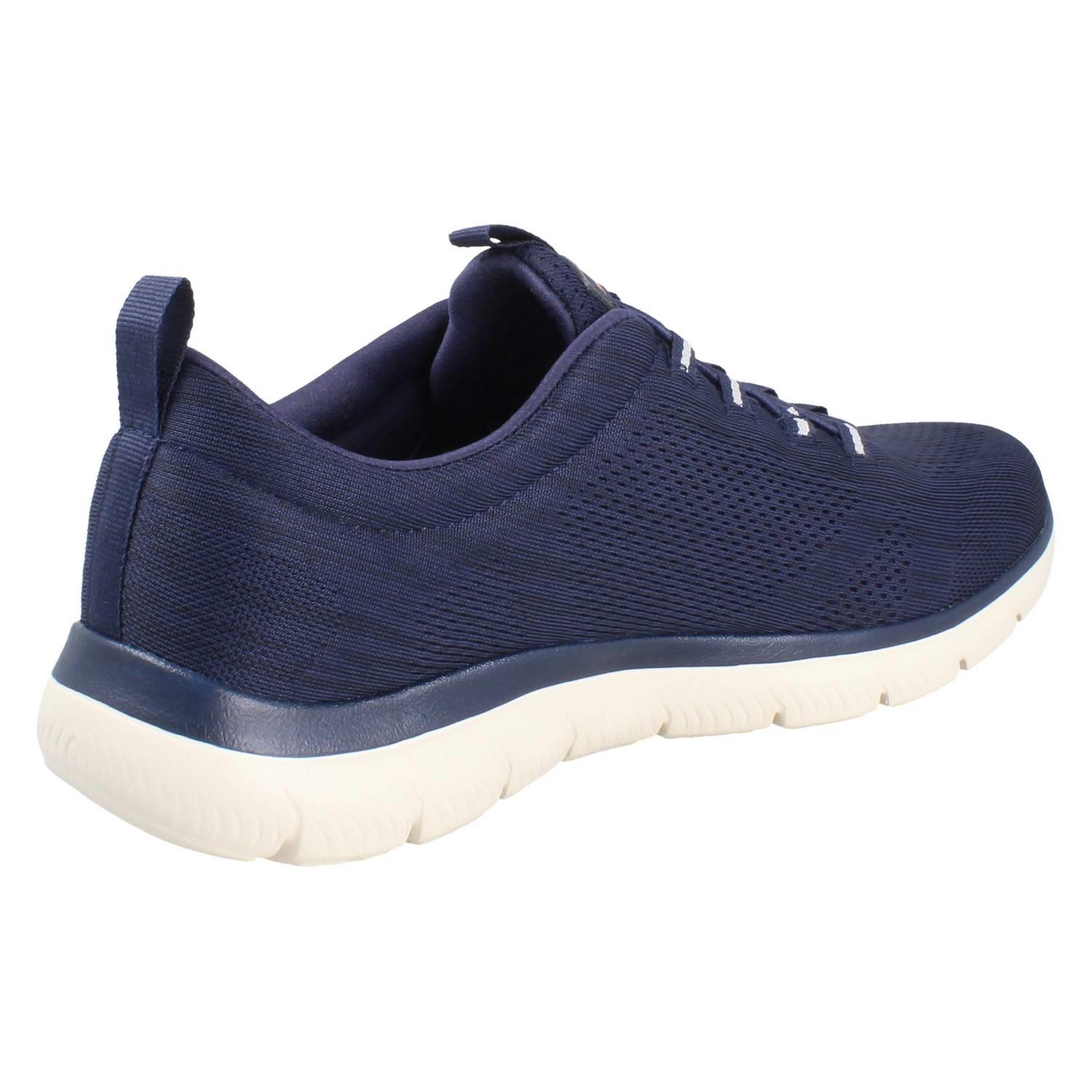 Hommes Skechers Lavable en Machine à Élastique Dentelle Baskets à Enfiler Louvin - Picture 6 of 10