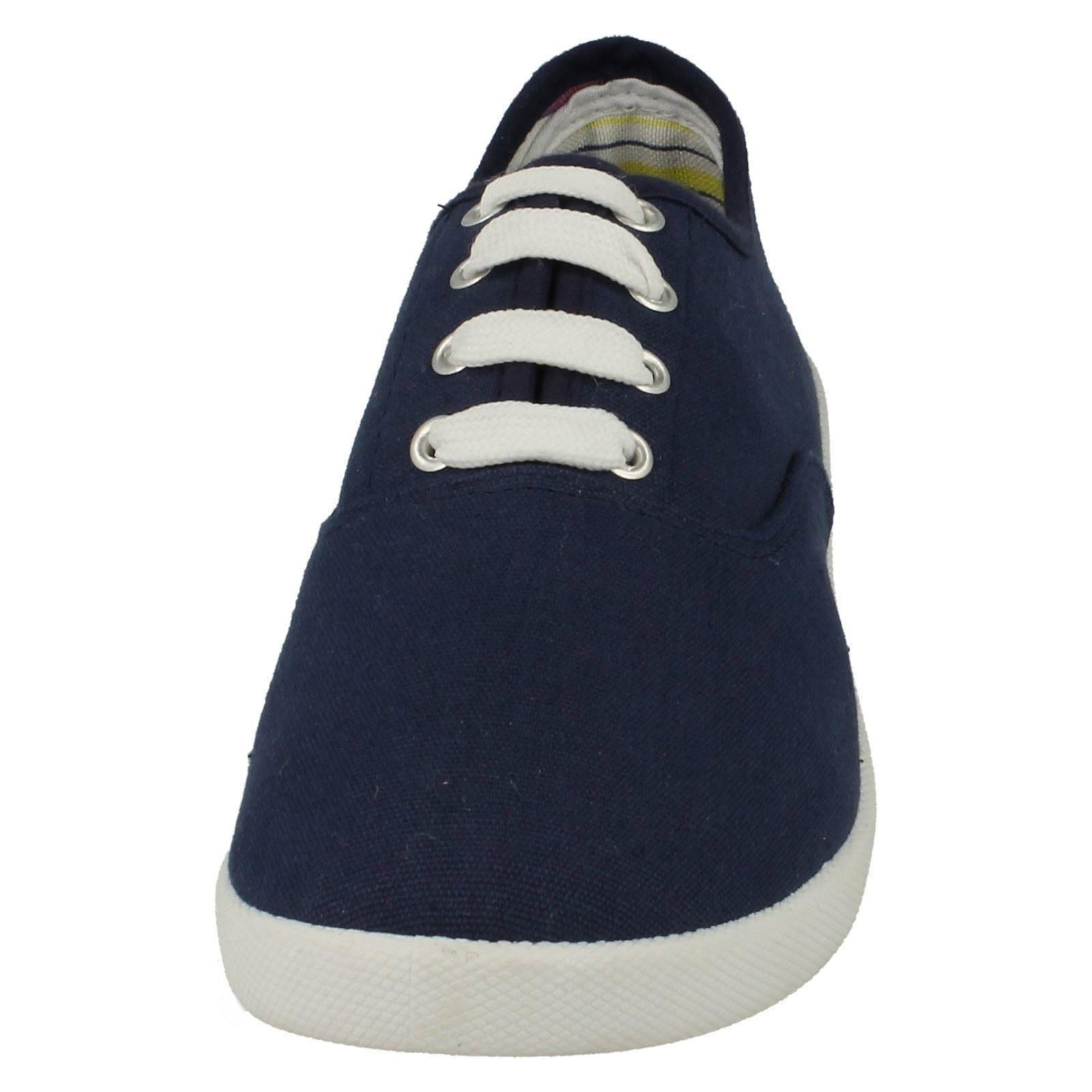 Ladies Spot On Canvas Wedge 'Shoes' eBay