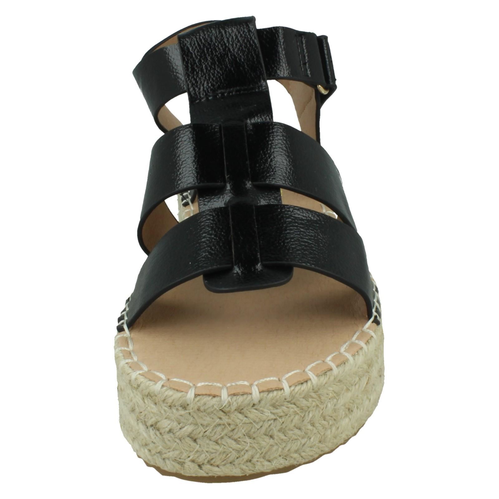 Ladies Down to Earth Gladiator Platform Espadrille with Ankle Strap *F1R2084* - Picture 9 of 28