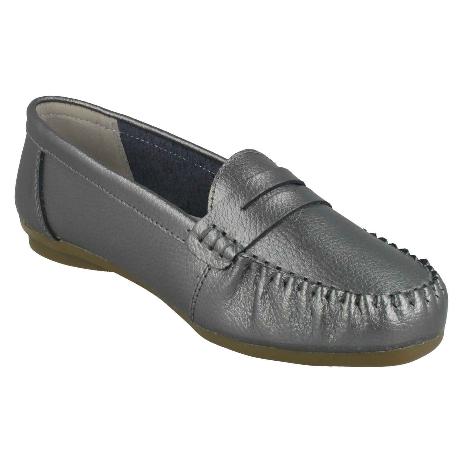 Ladies Down To Earth Leather Shoes F8R0445 - Picture 35 of 64