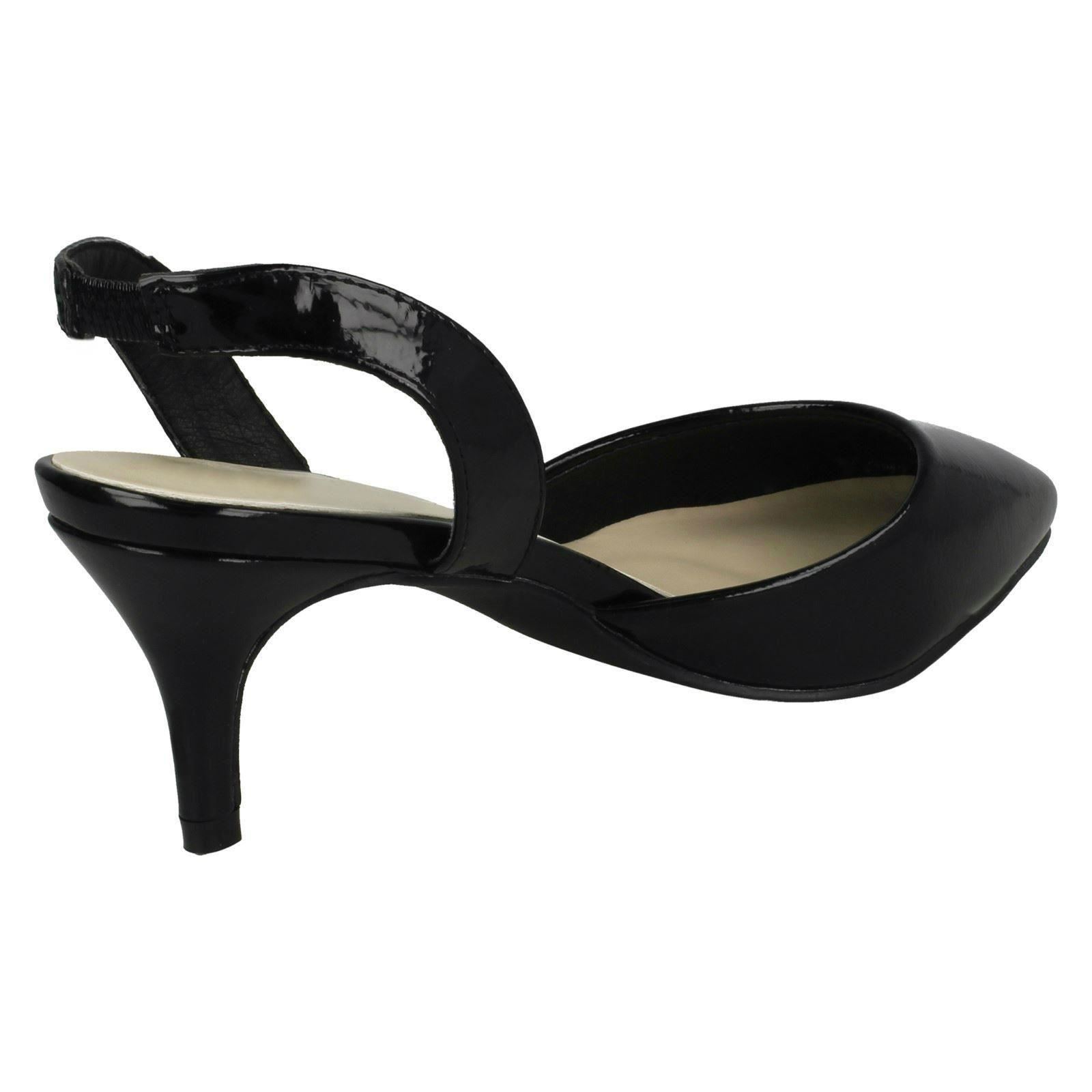 Ladies Spot On Slingback Shoes Heels *F9R0057* - Picture 6 of 73