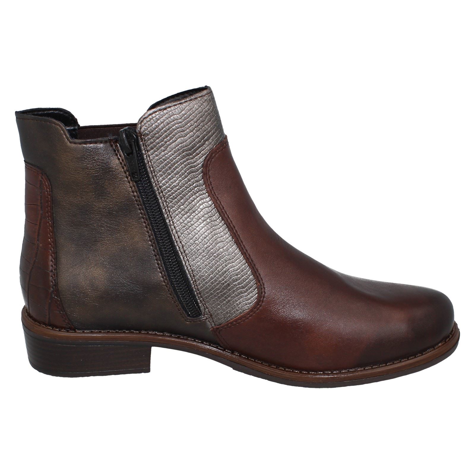 Stivali Chelsea Donna Remonte Tacco Basso Elasticizzati Casual D0F70 - Foto 6 di 10