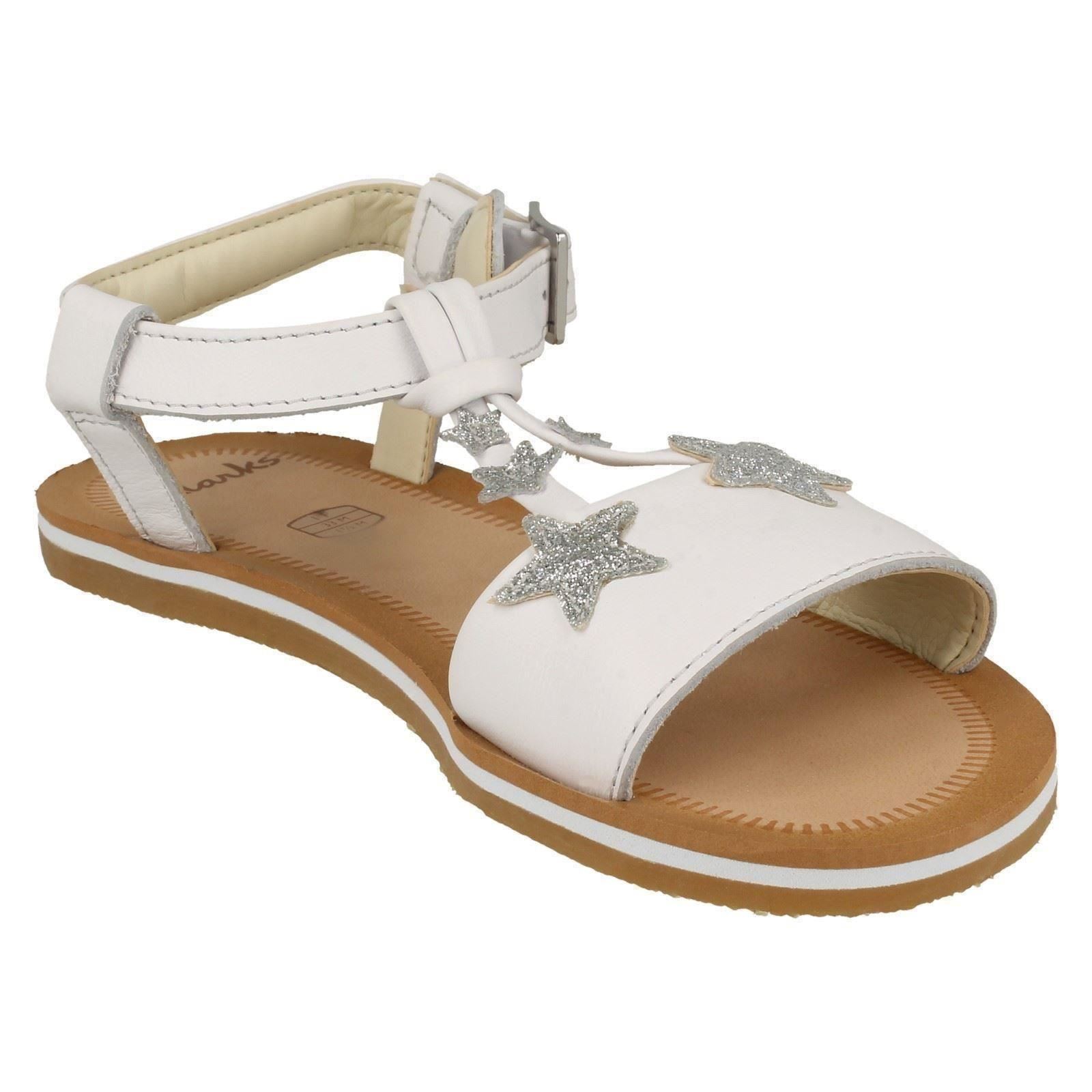 Girls Clarks Stylish Star Detailed Sandals Finch Summer K - Picture 17 of 19