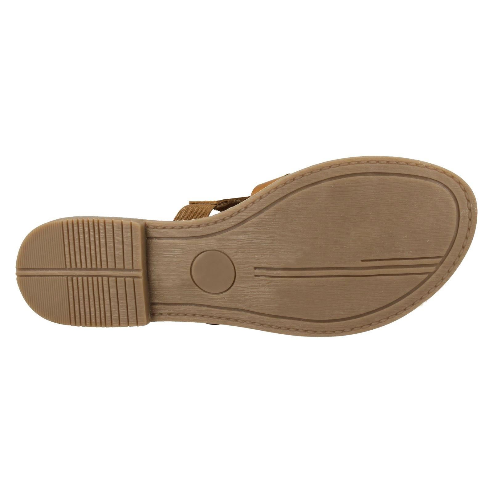 Damen Leder Kollektion Slipper Flache Riemchen Sandalen - Bild 36 von 46