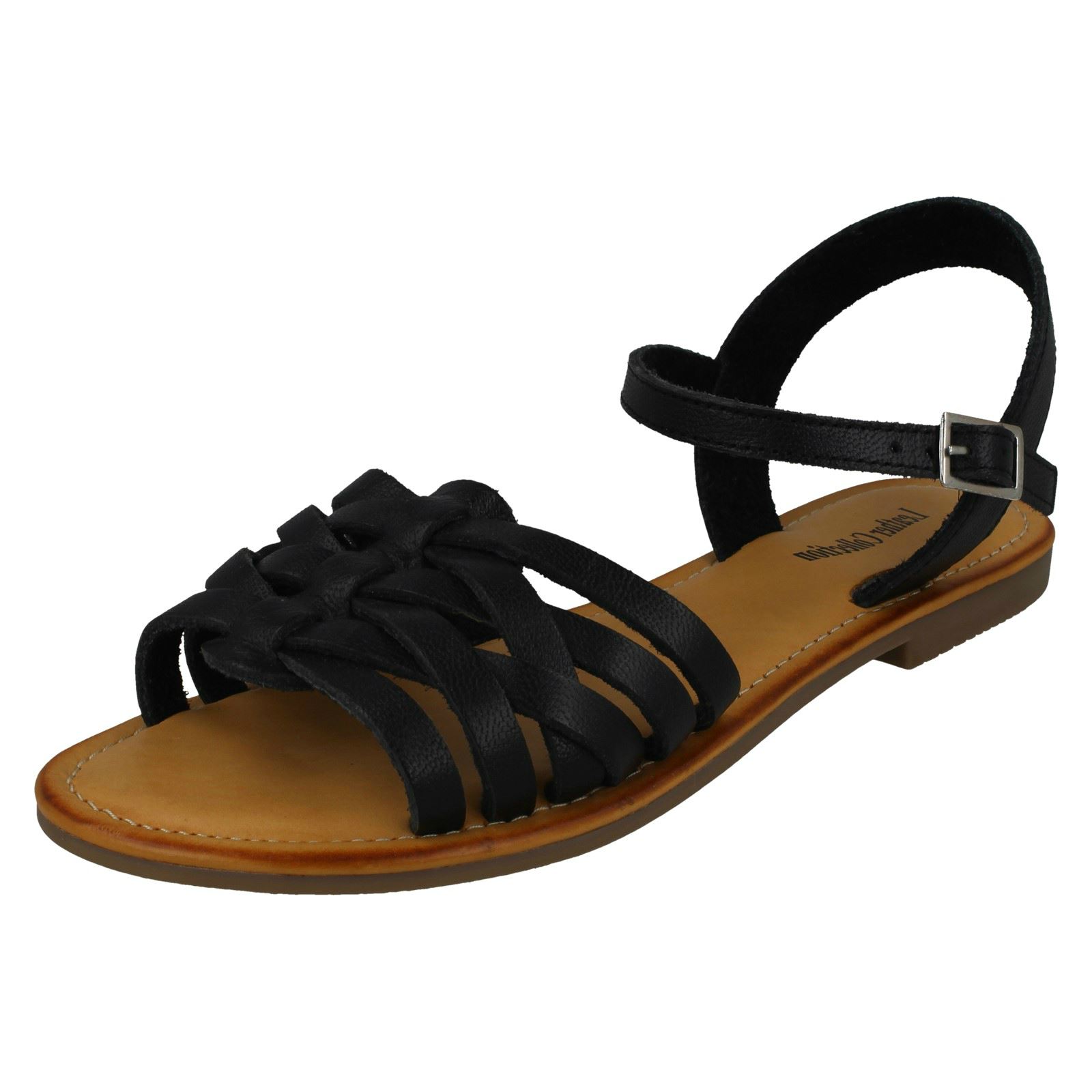 Ladies Leather Collection Casual Strappy Sandals F0R0200 - Picture 2 of 28