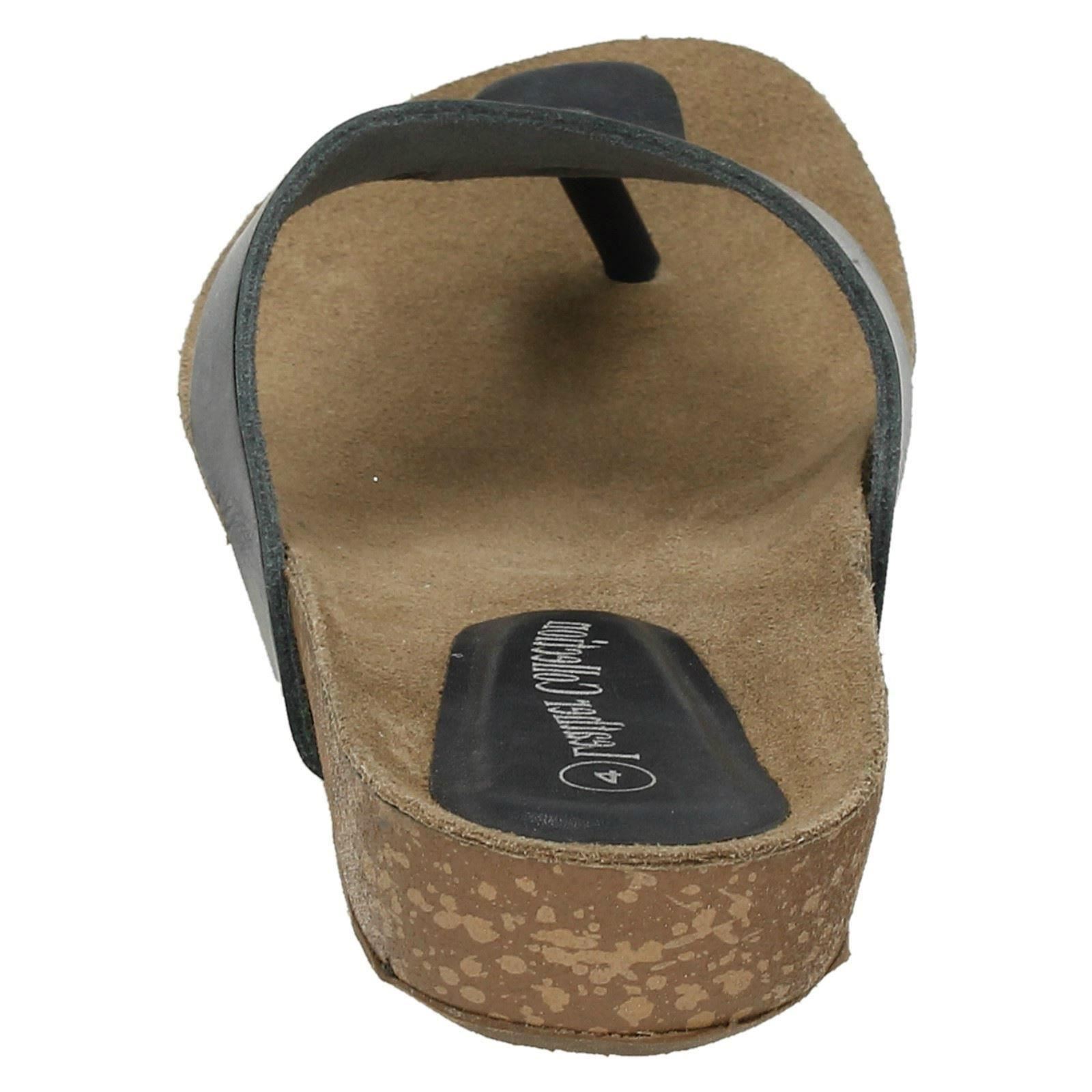 Ladies Leather Collection Casual Toe - Post Sandals - Picture 14 of 37