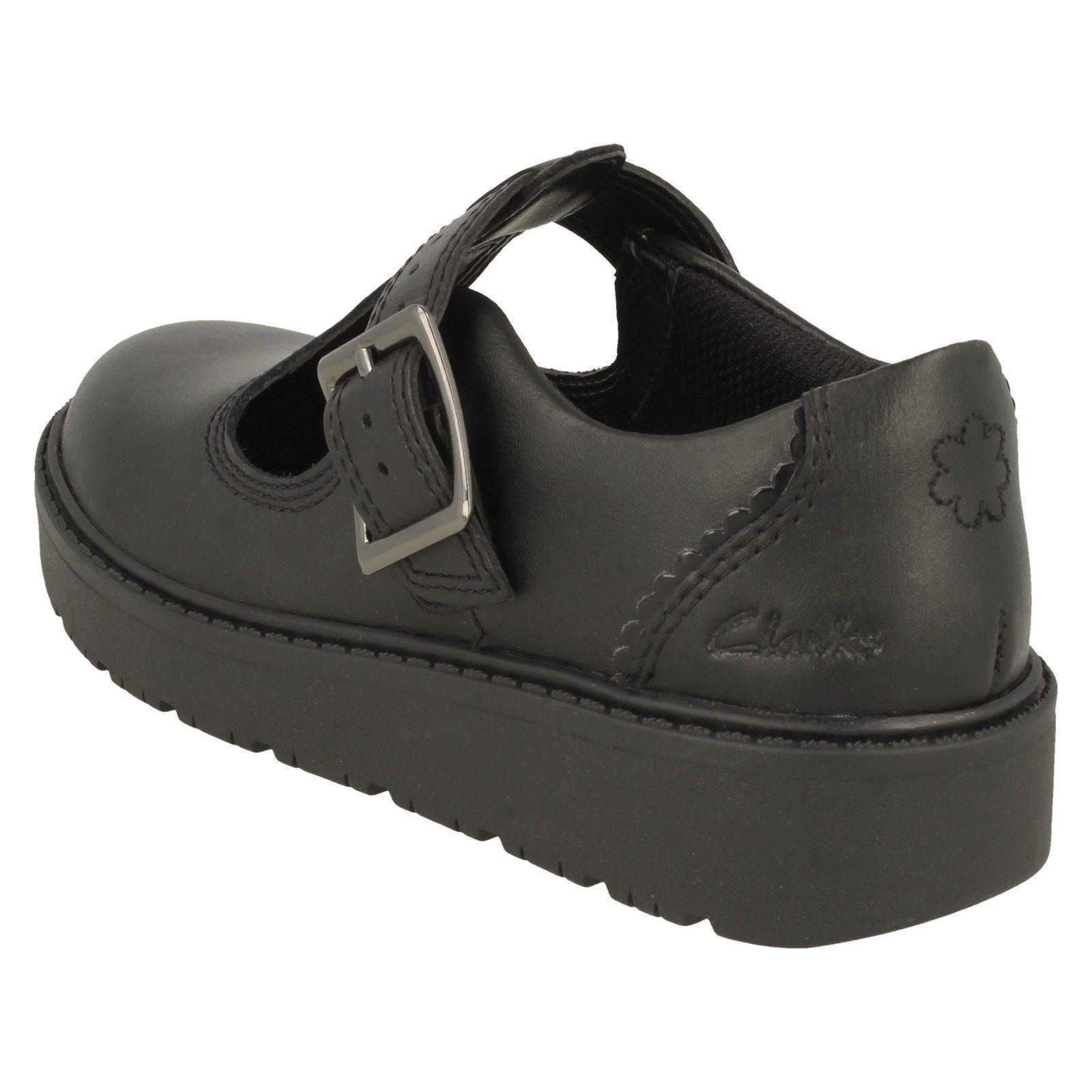 Mädchen Clarks Smart Keilabsatz T-Bar Einfarbig Move K - Picture 4 of 19