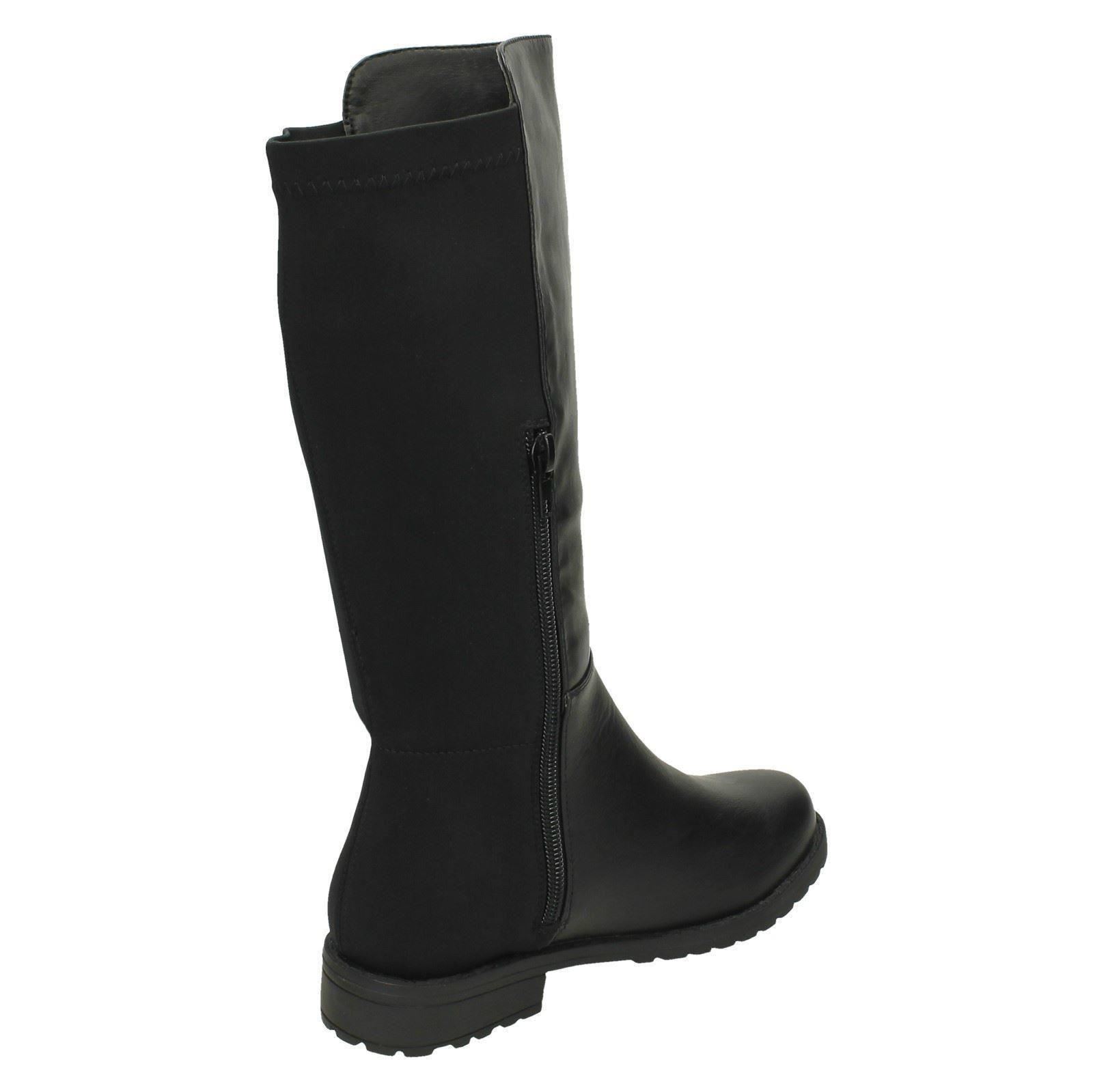 Girls Spot On Mid Heel Calf Boots - Picture 4 of 19