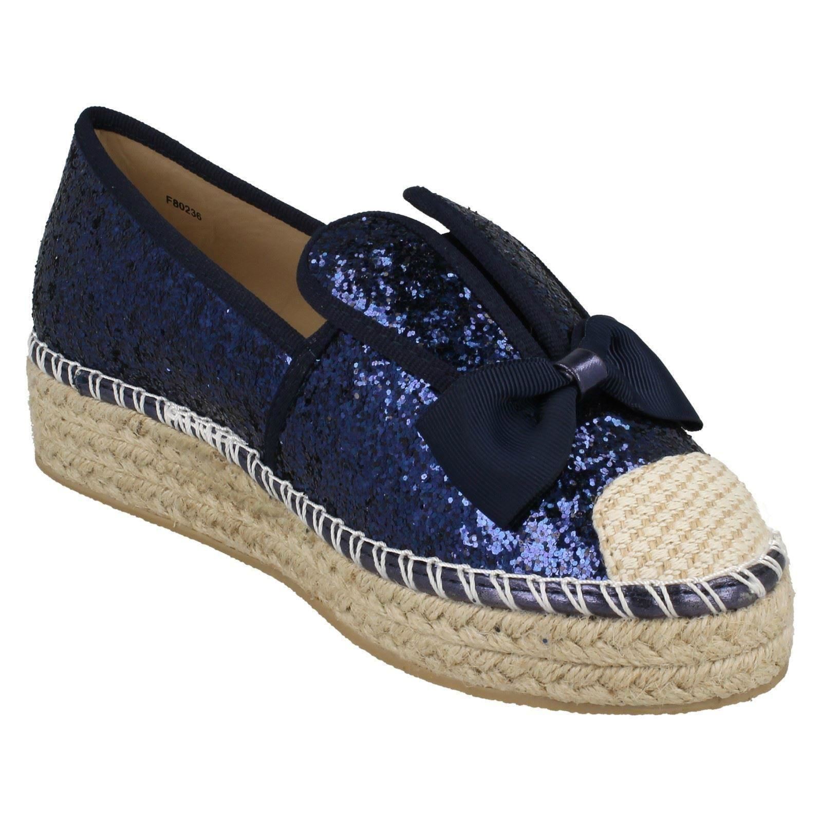 Ladies Spot On Glitter Bunny Ears 'Espadrilles' eBay