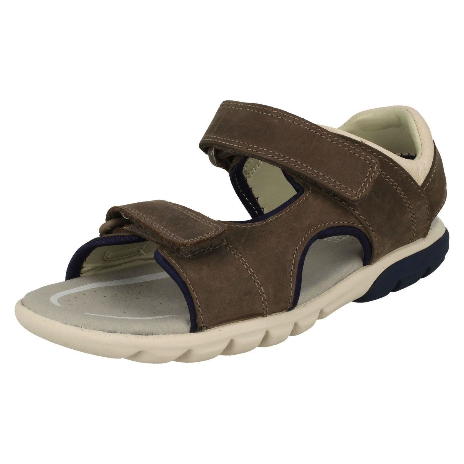 Boys Clarks Casual Strapped Sandals Rocco Wave UK