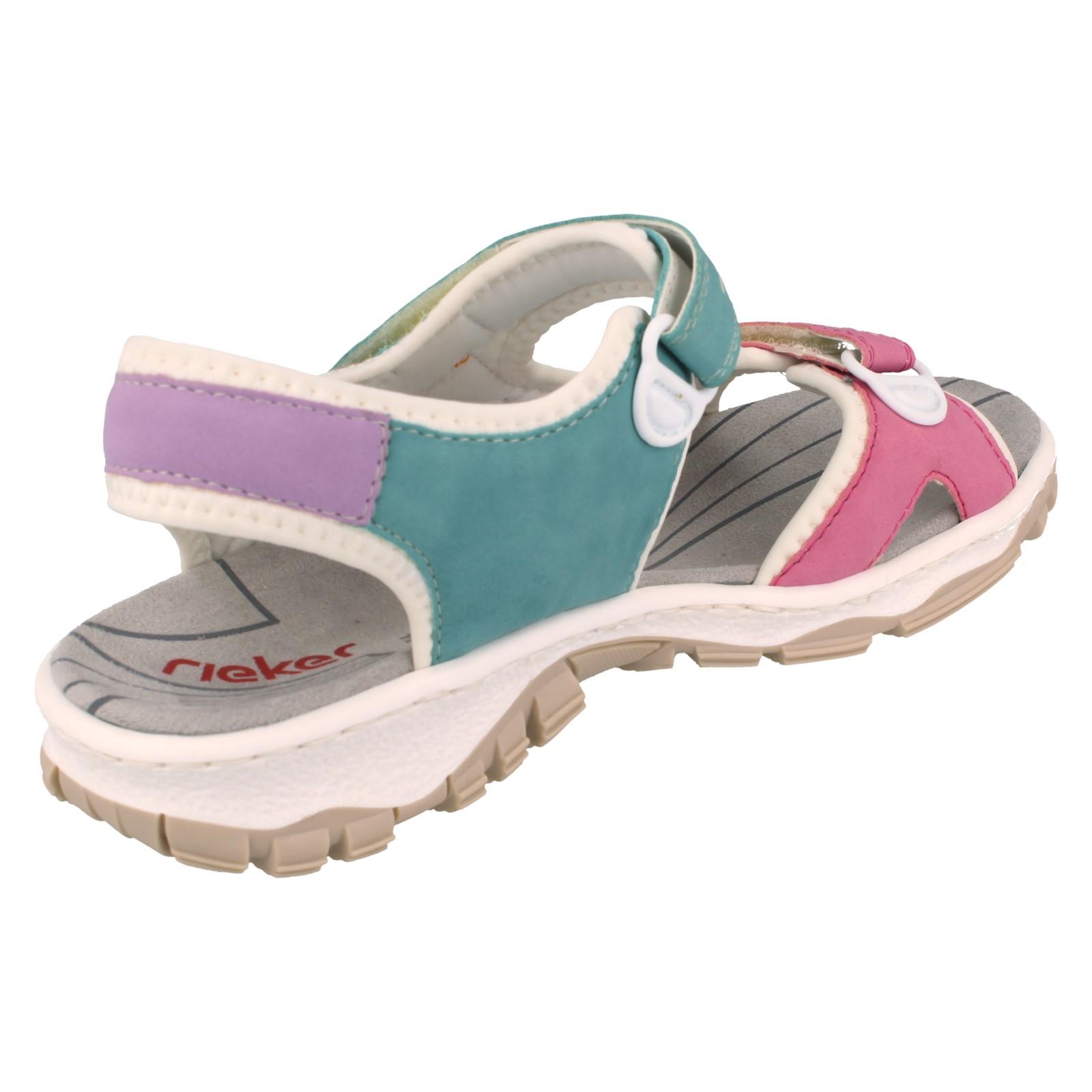 Sandalias de verano Rieker sintéticas antiestrés estilo deportivo para dama 68866 - Imagen 41 de 46