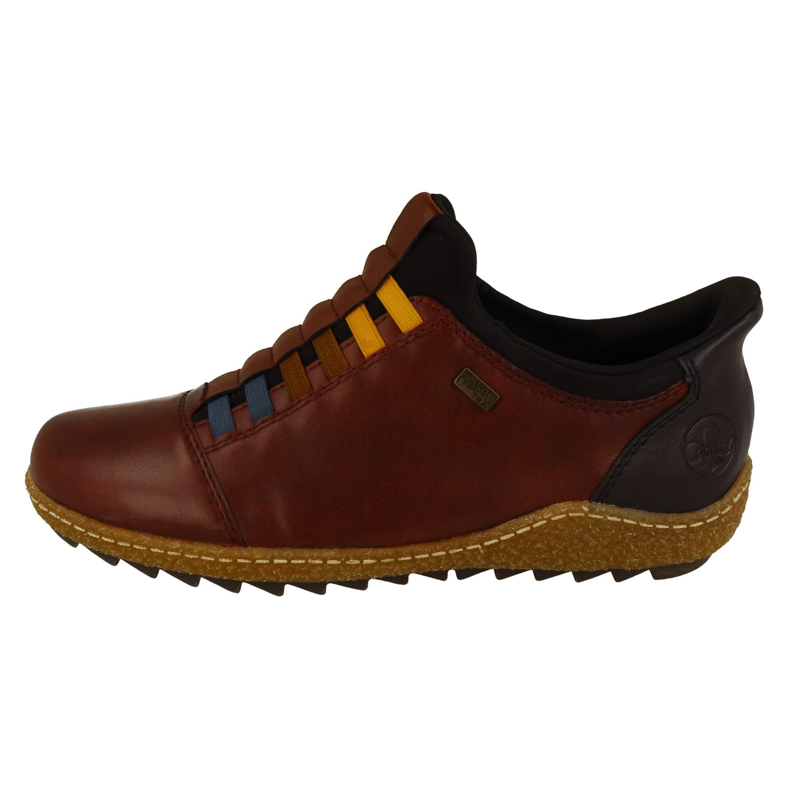 Ladies Rieker Leather Casual Slip On Shoes Ready2Go With Rieker Tex: L7562 - Picture 3 of 10