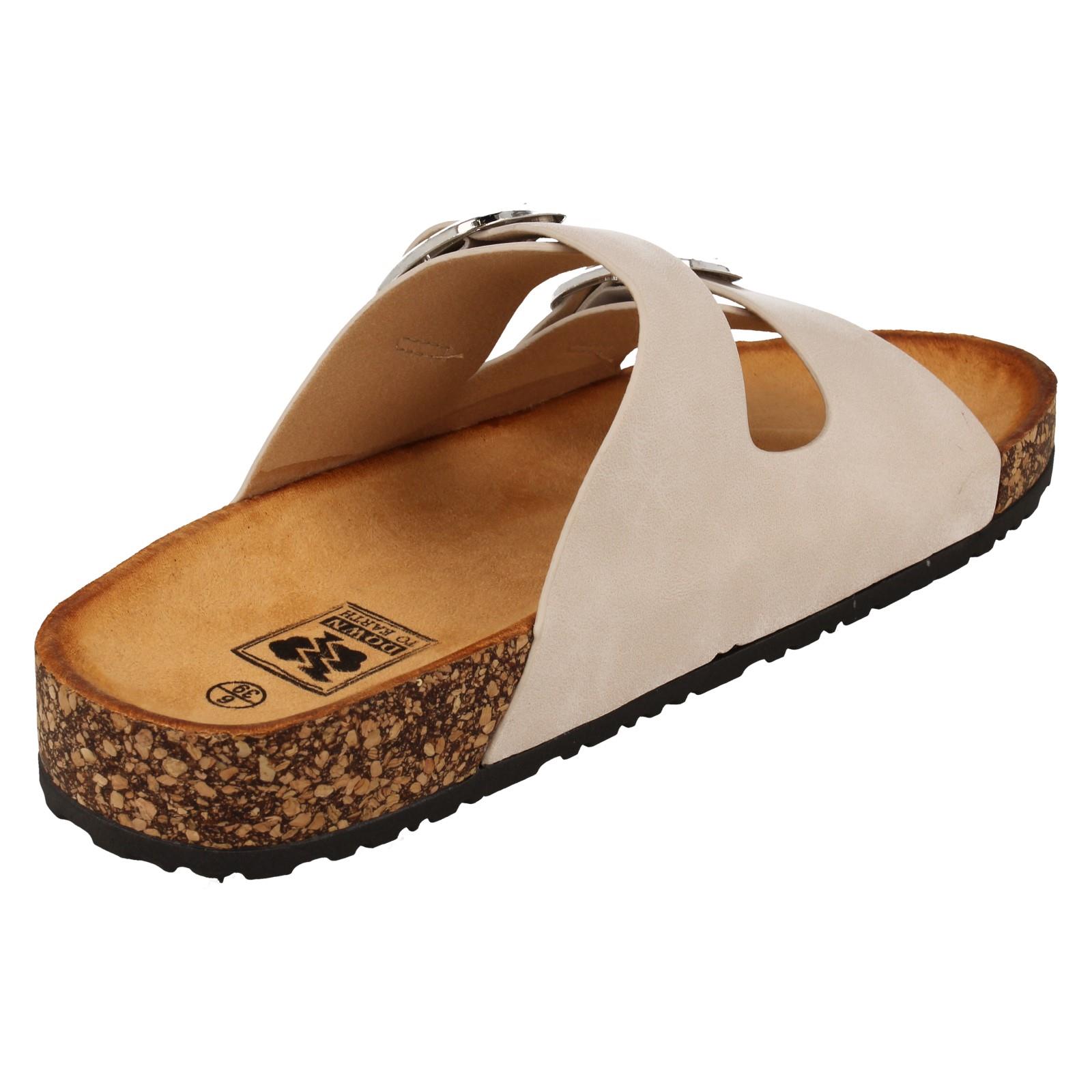 Ladies Down to Earth Low Flatform Dual Buckle Mule Sandal 'F1R2090' - Picture 27 of 46