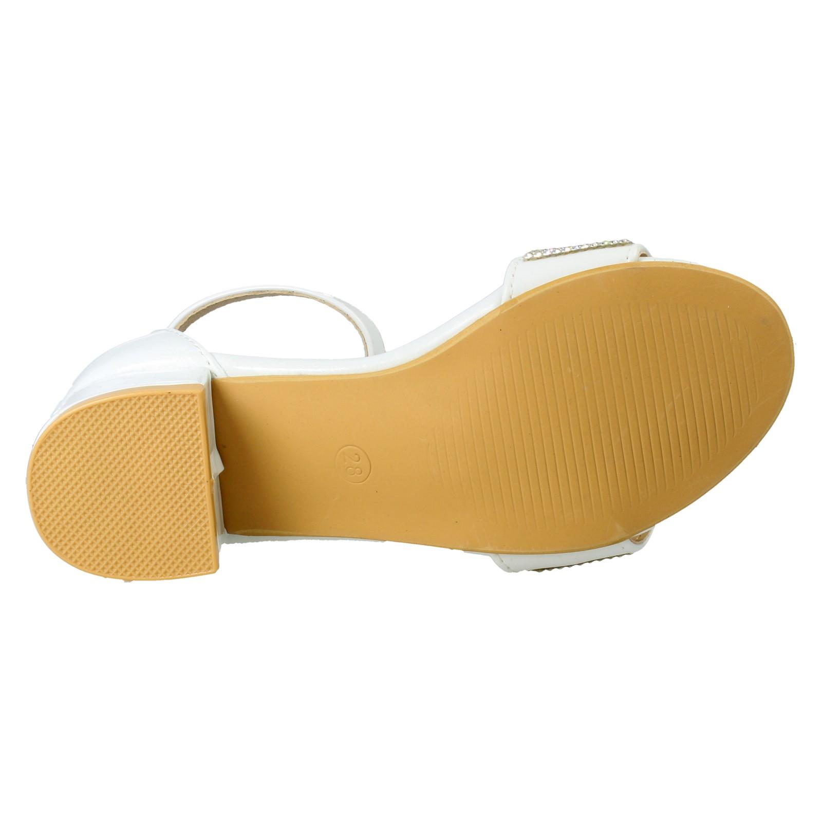 Girls Spot On Formal Heeled Sandals H1R126 - Picture 19 of 19