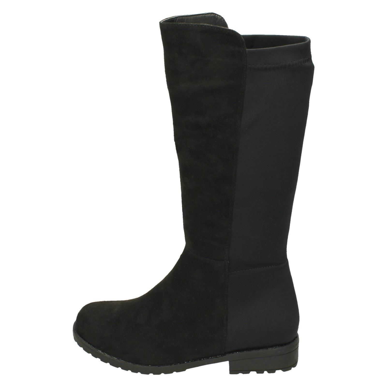 Girls Spot On Mid Heel Calf Boots - Picture 16 of 19