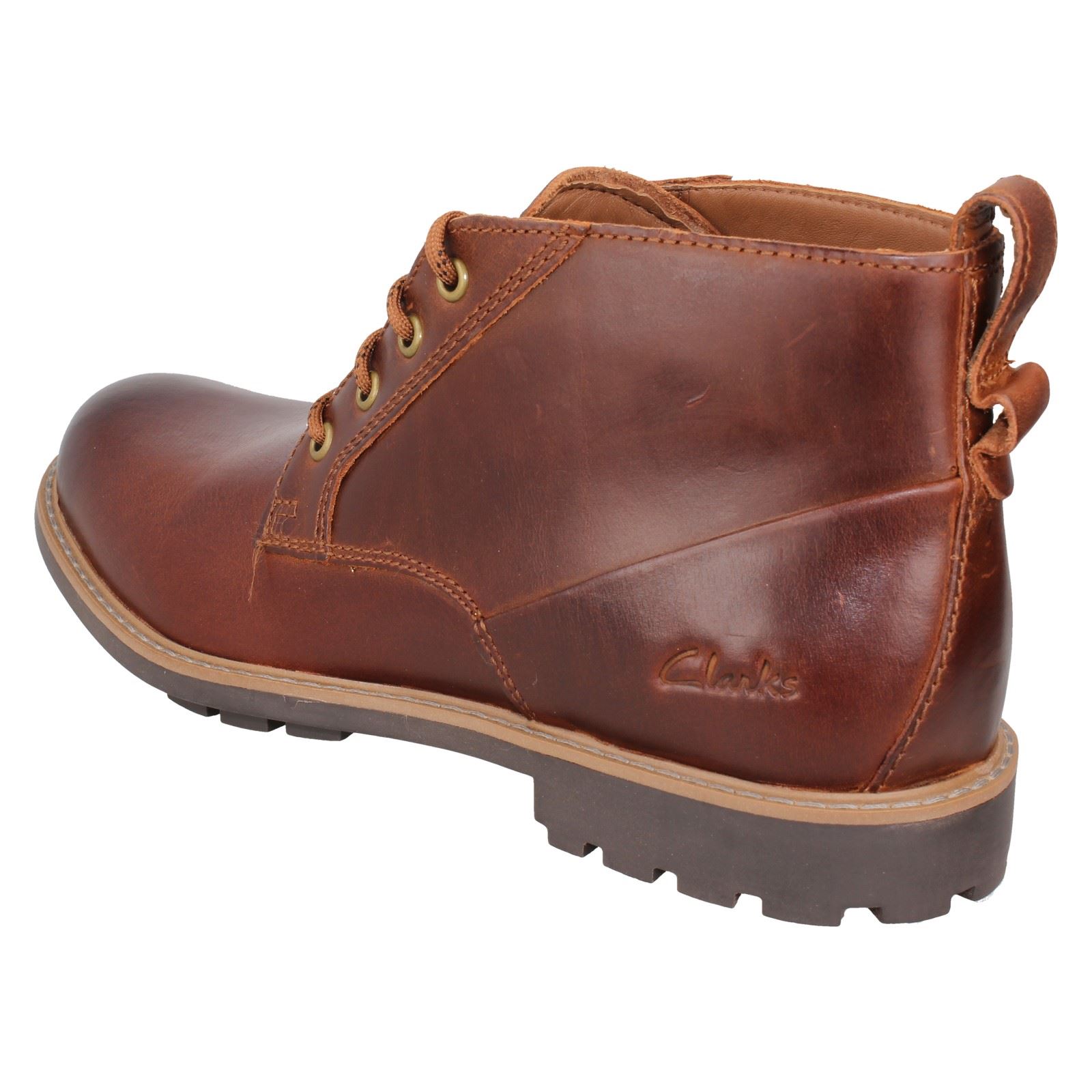 Stivaletti casual da uomo Clarks stringati intelligenti Westcombe medi - Foto 19 di 19